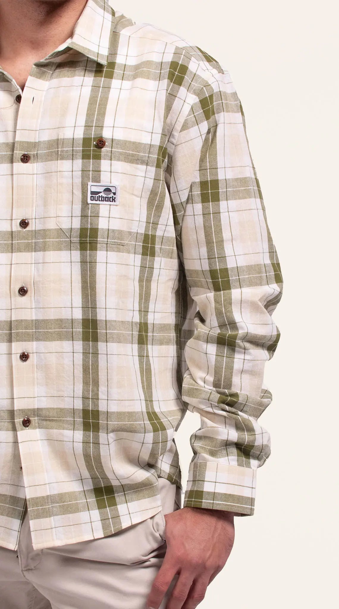 Eucalyptus Long Sleeve - Green Check Outback Supply Co