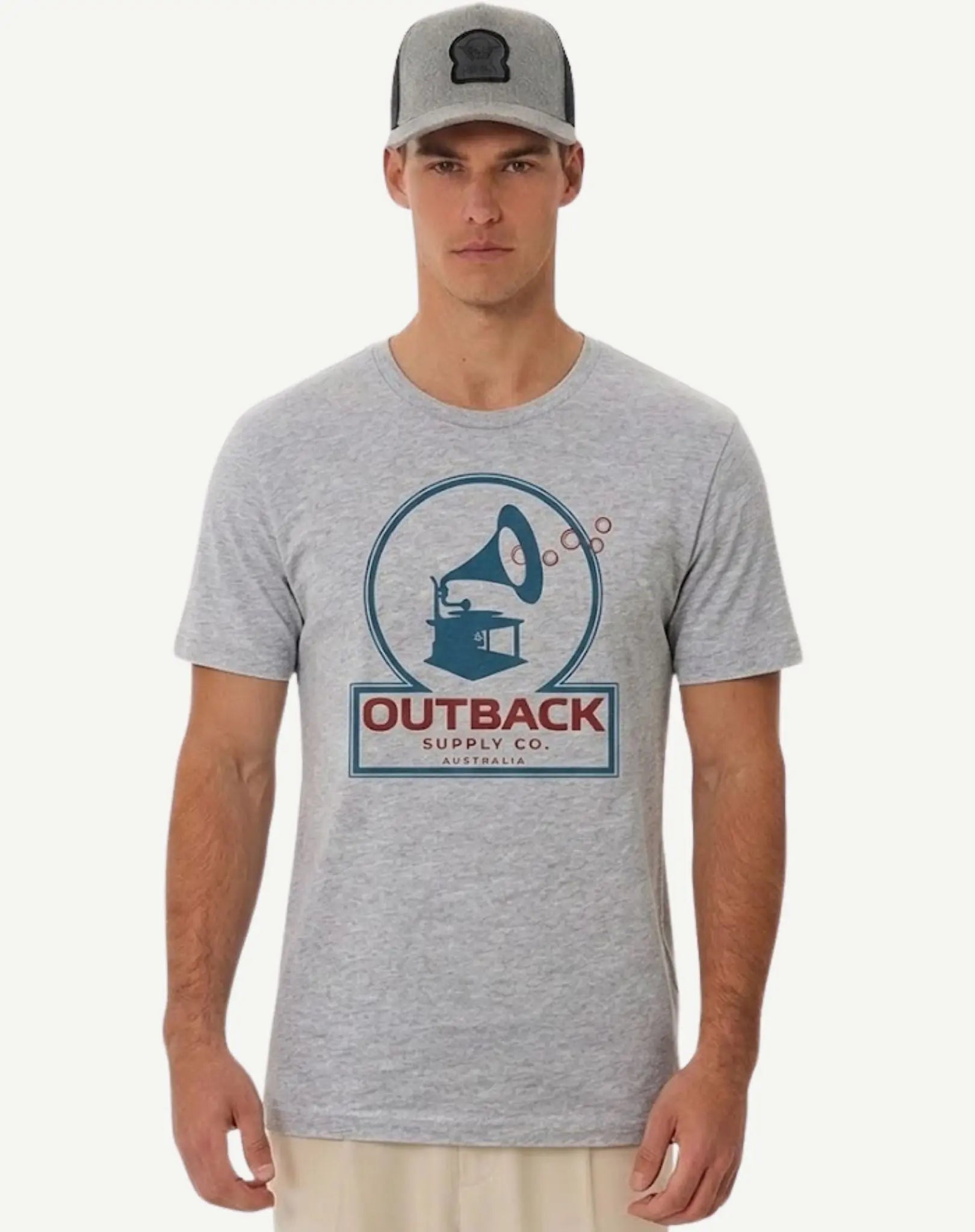 Gramophone T-Shirt - Grey Outback Supply Co