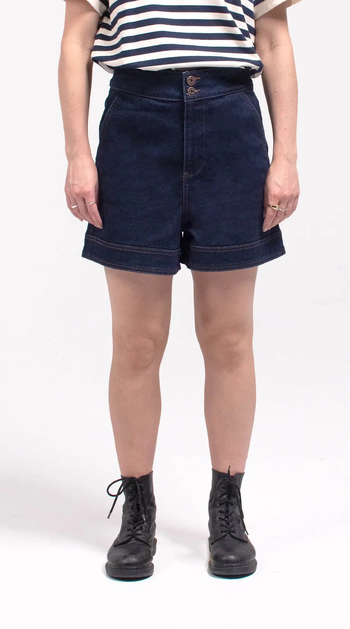 Grevillea High-Waist Denim Shorts - Denim Outback Supply Co