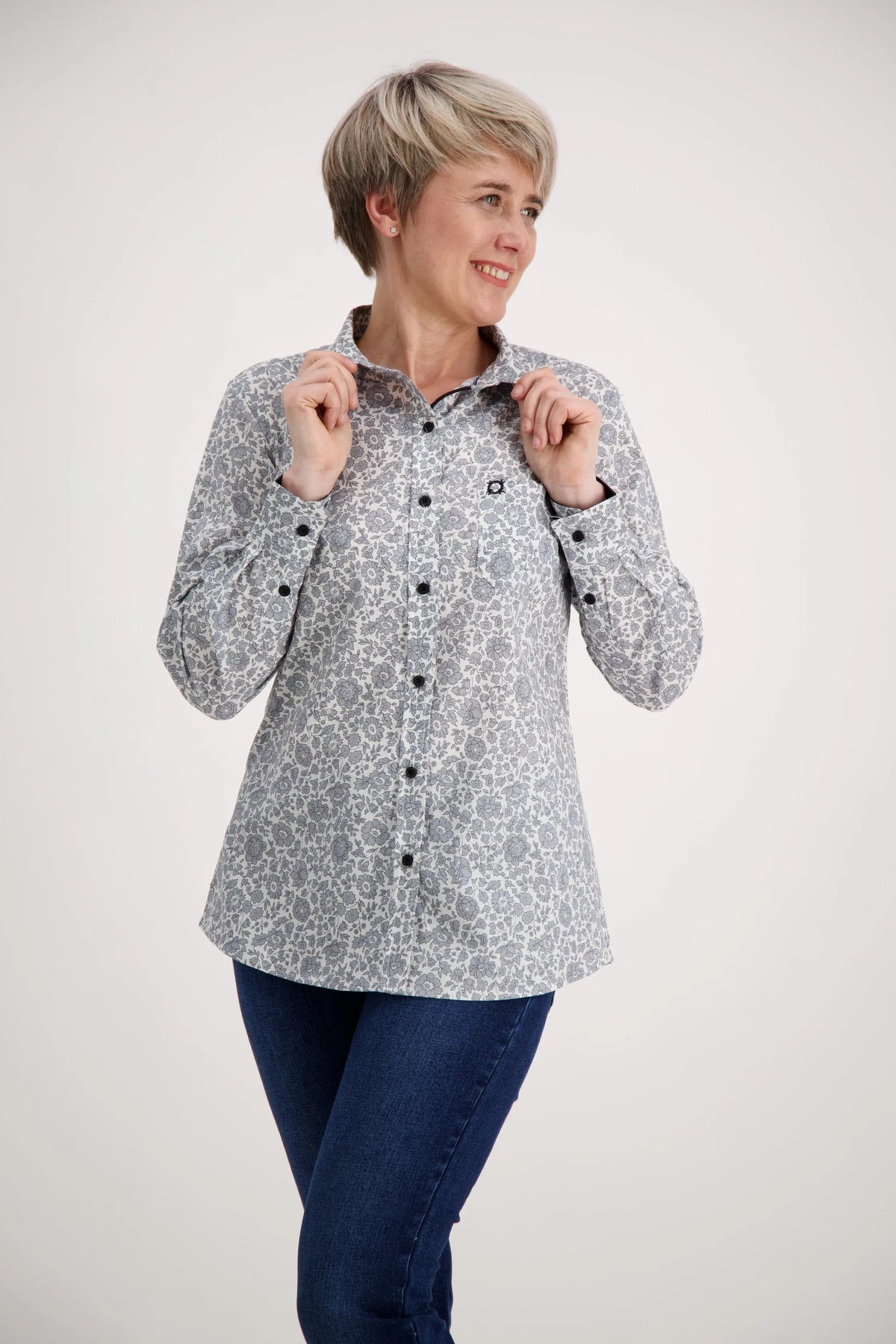 Grey Black Classic Cotton Shirt Outback Supply Co