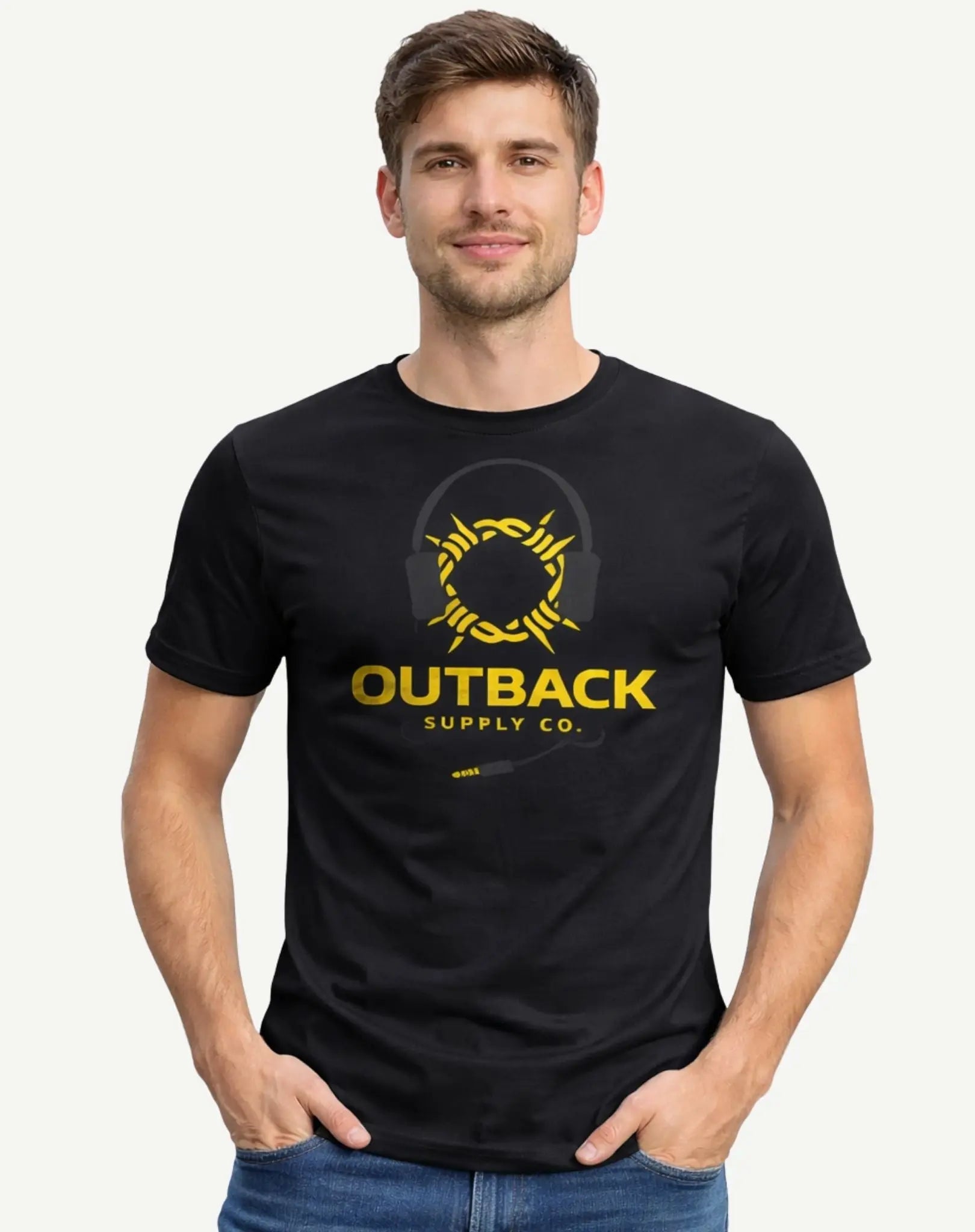 Headphones T-Shirt - Black Outback Supply Co