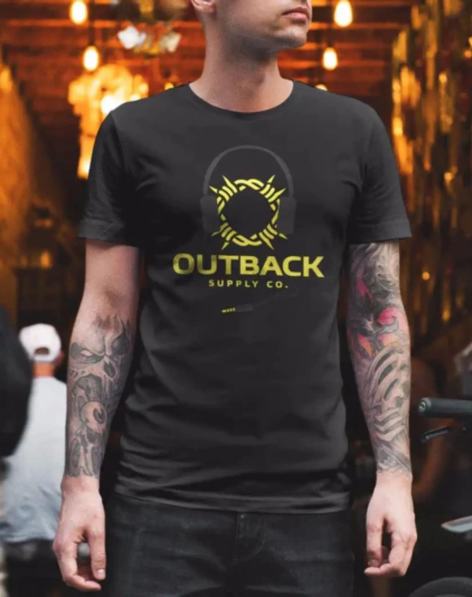 Headphones T-Shirt - Black Outback Supply Co
