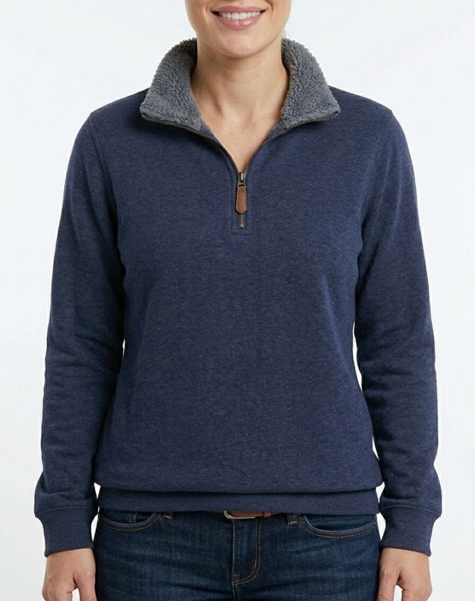 Unisex Navy Half Zip Fleece Lined Jumper Outback Supply Co