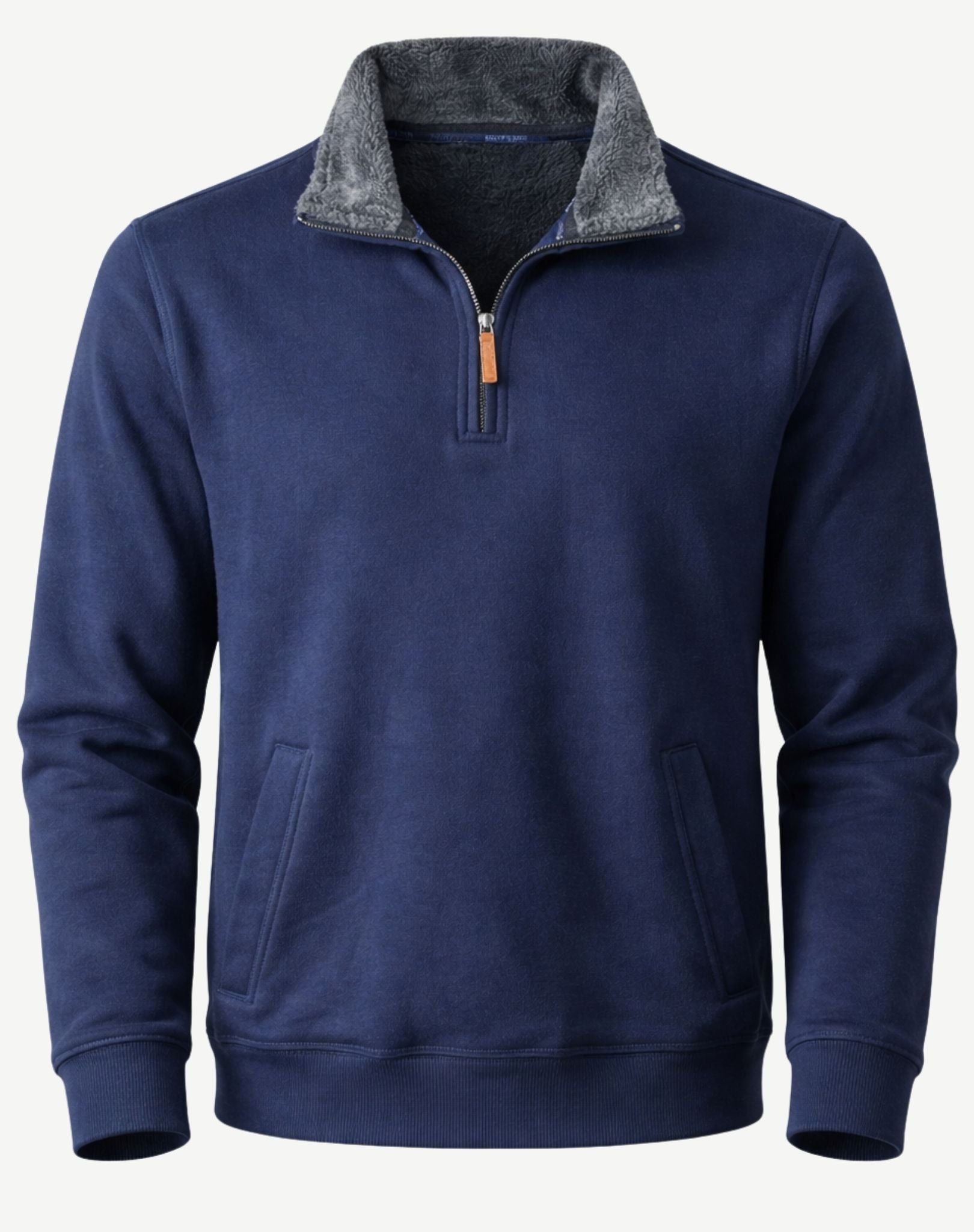 Unisex Navy Half Zip Fleece Lined Jumper Outback Supply Co