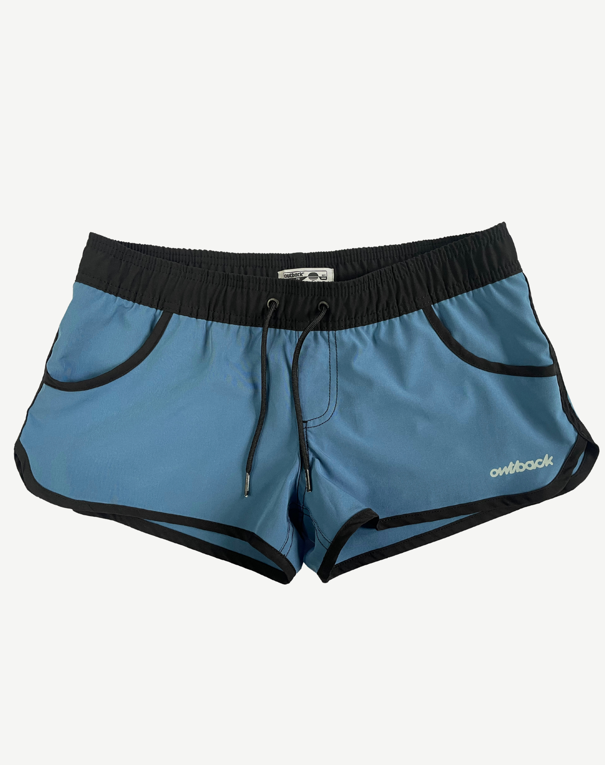 Womens Elastic Waist Boardshorts - Blue Outback Supply Co