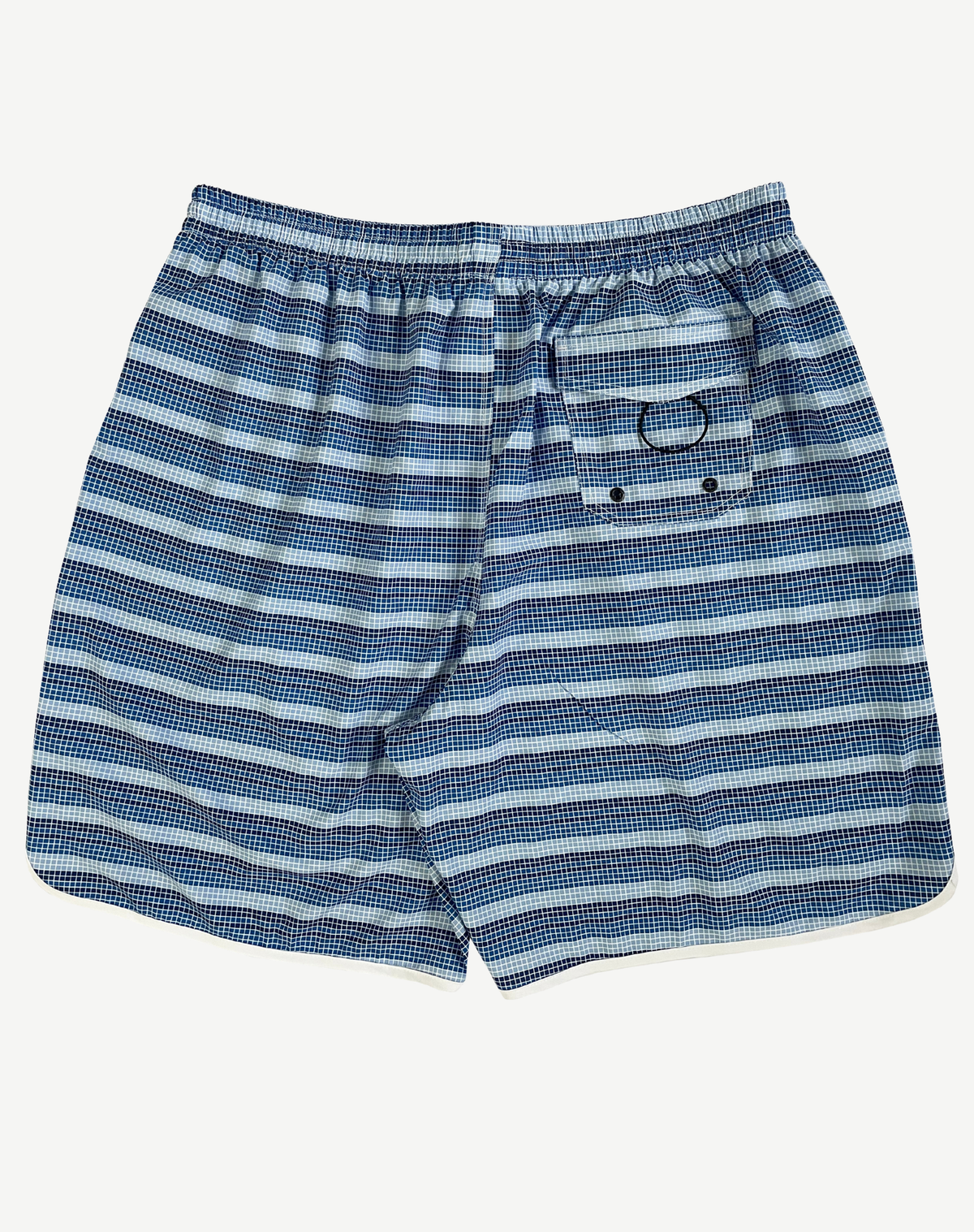 Men's King Size Elastic Waist Boardshorts - Blue Stripe Outback Supply Co