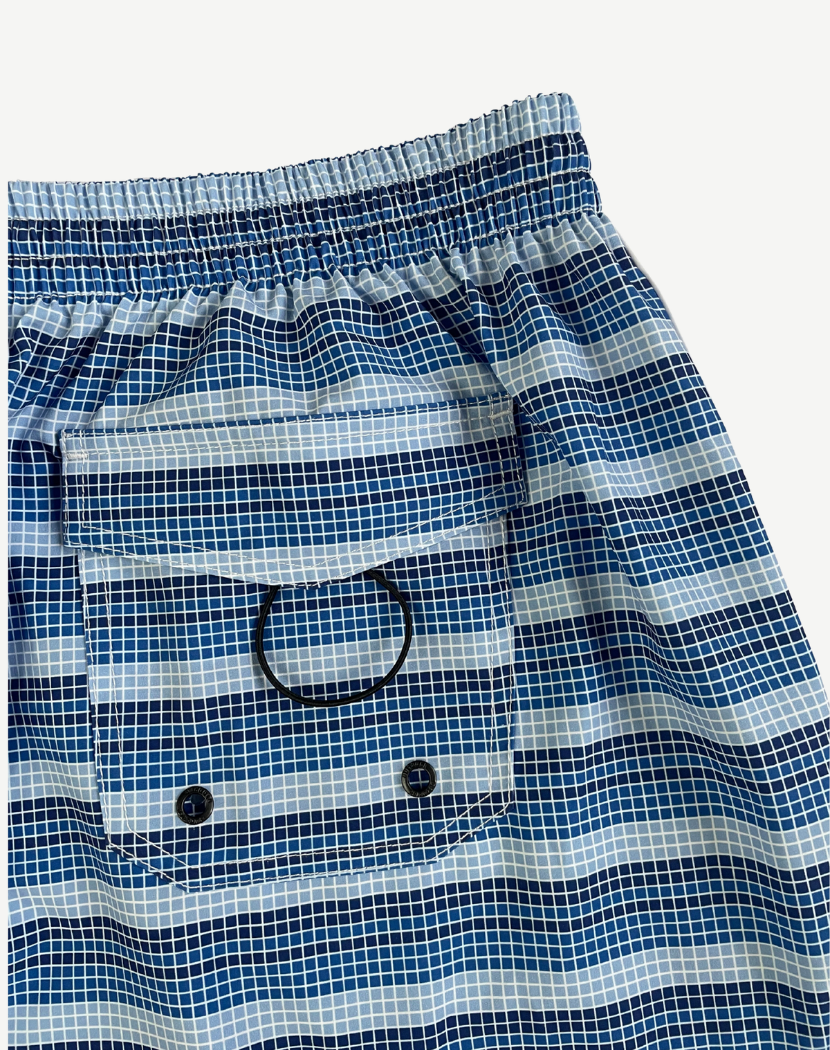Men's King Size Elastic Waist Boardshorts - Blue Stripe Outback Supply Co