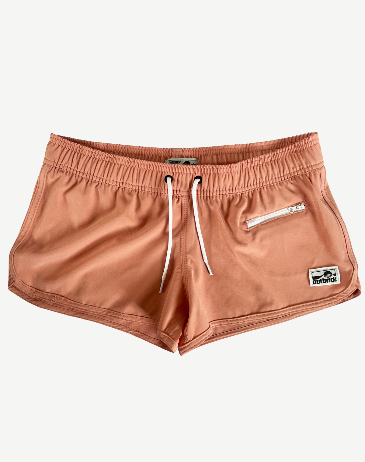 Womens Elastic Waist Boardshorts - Peach Outback Supply Co