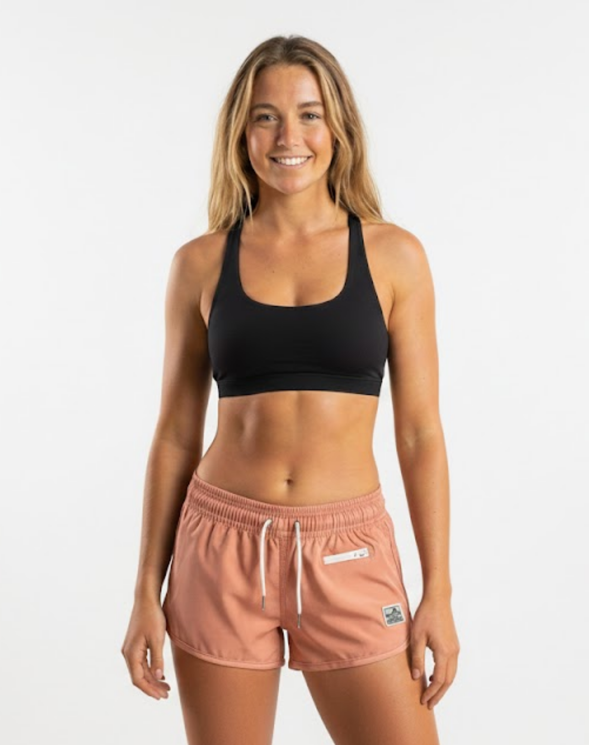 Girls Elastic Waist Boardshorts - Peach Outback Supply Co