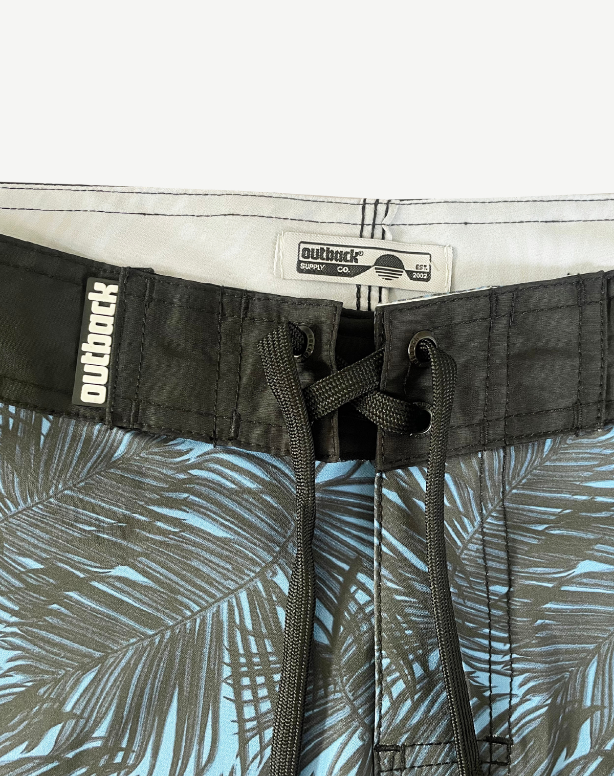 Men's Rigid Waist Boardshorts - Black & Blue Outback Supply Co