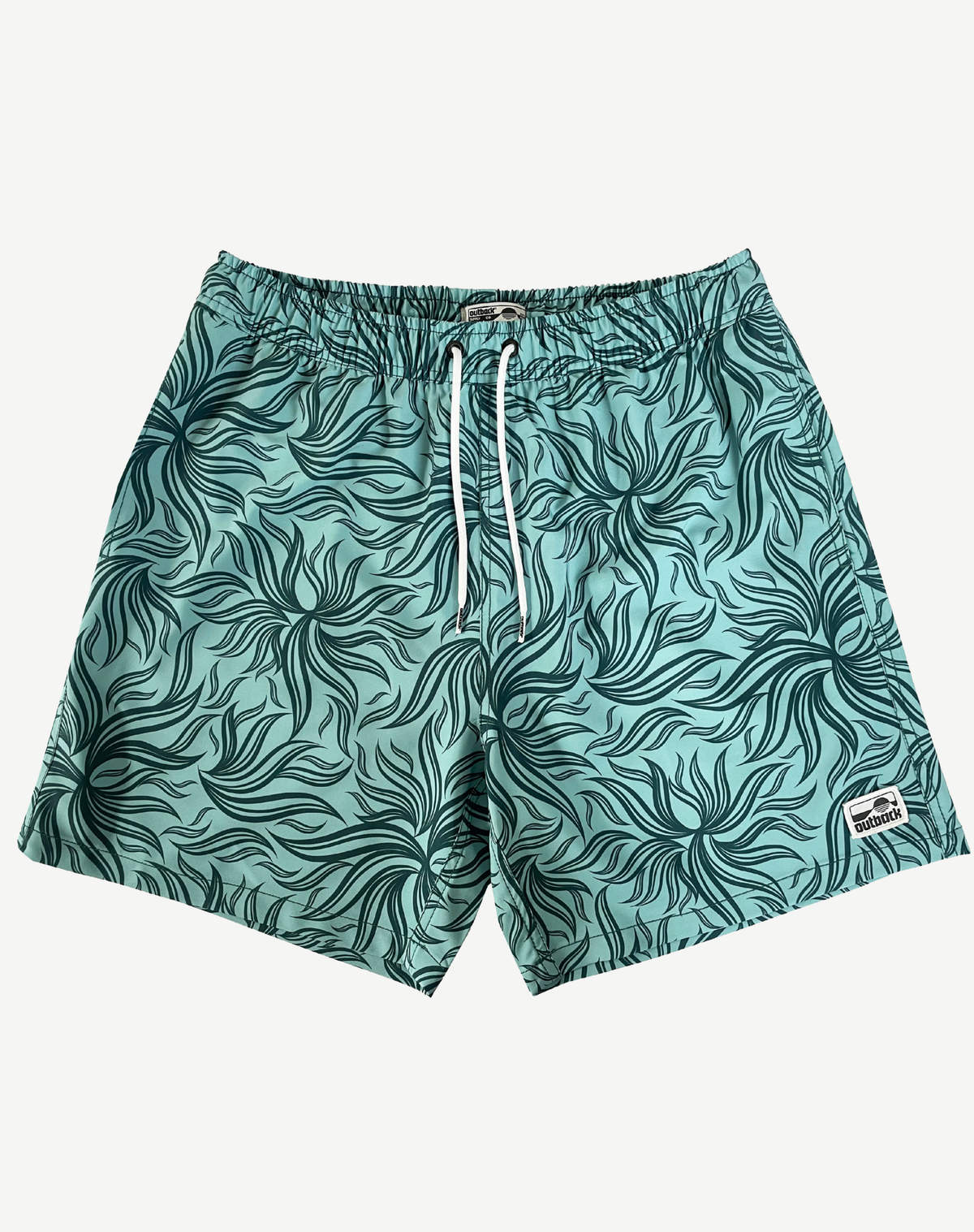 Men's Elastic Waist Boardshorts - Teal Outback Supply Co