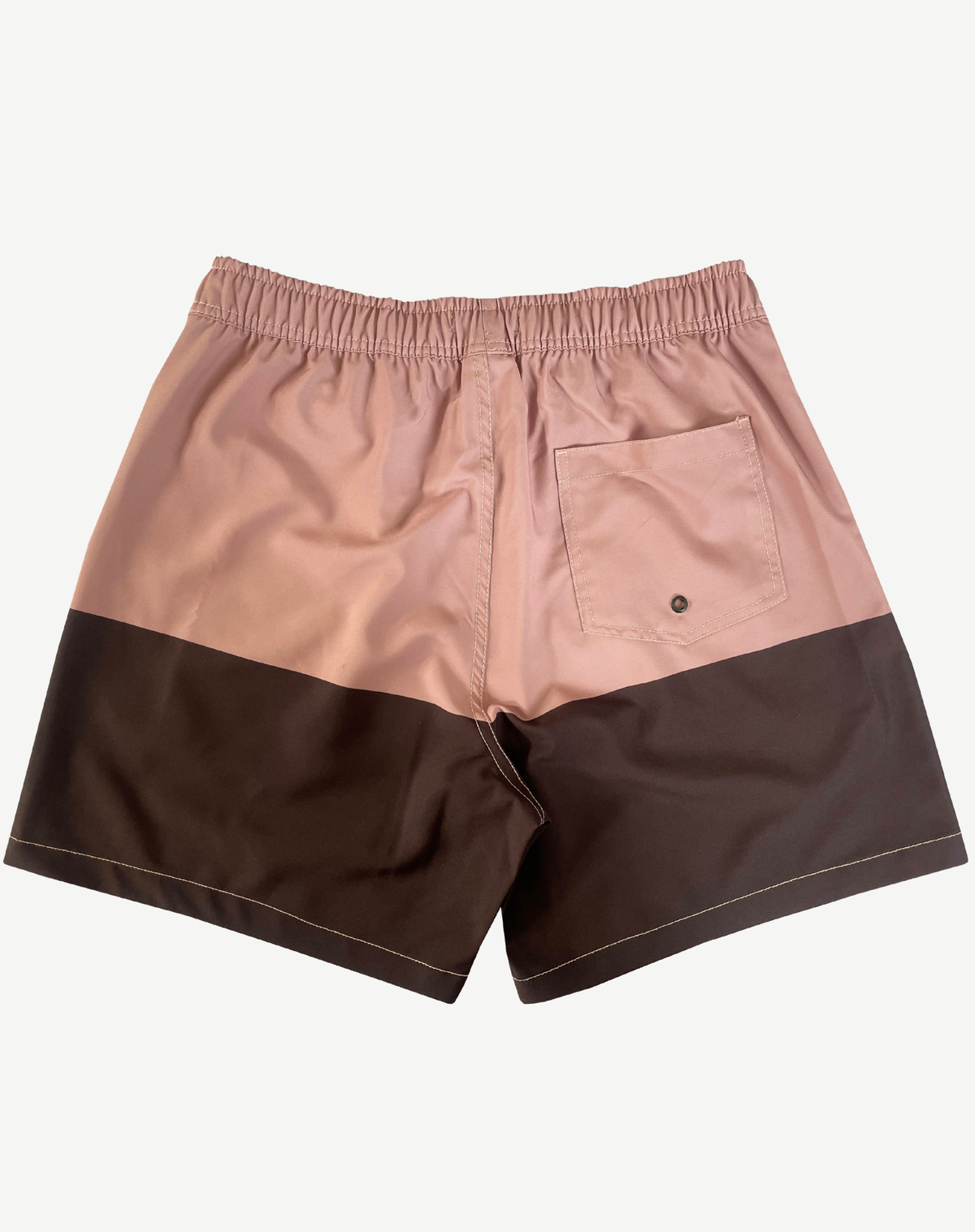 Men's Elastic Waist Boardshorts - Brown Outback Supply Co