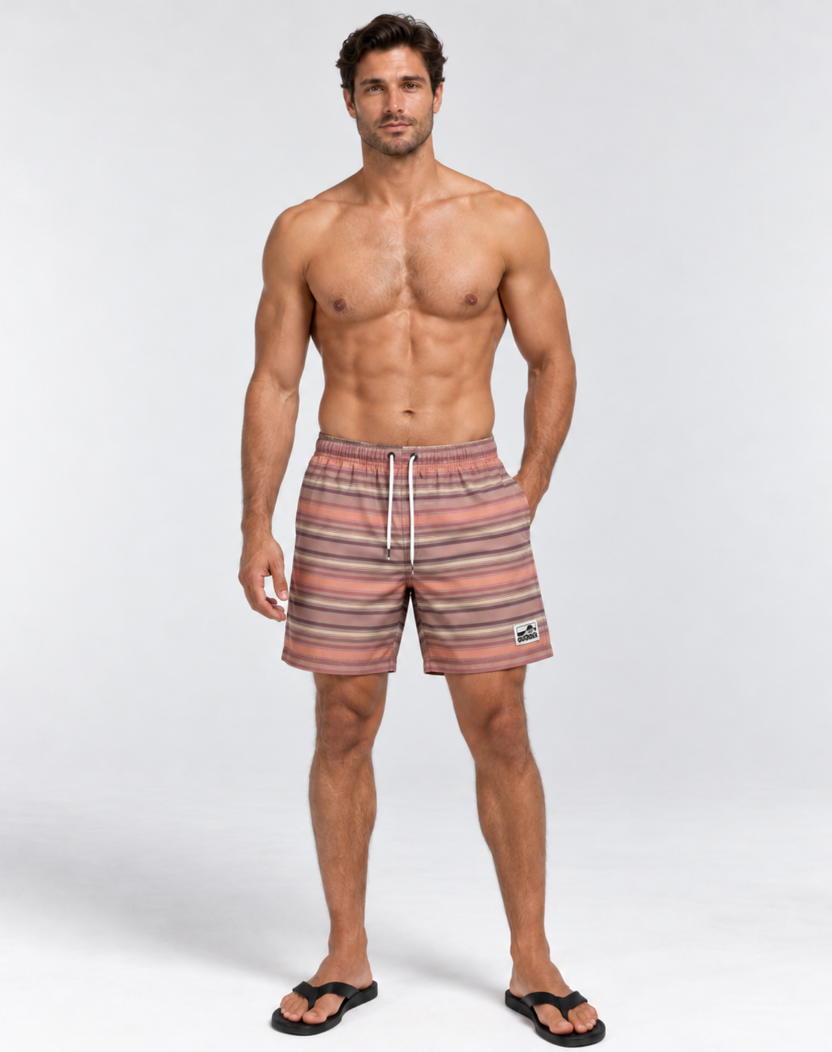 Men's Elastic Waist Boardshorts - Rust Outback Supply Co