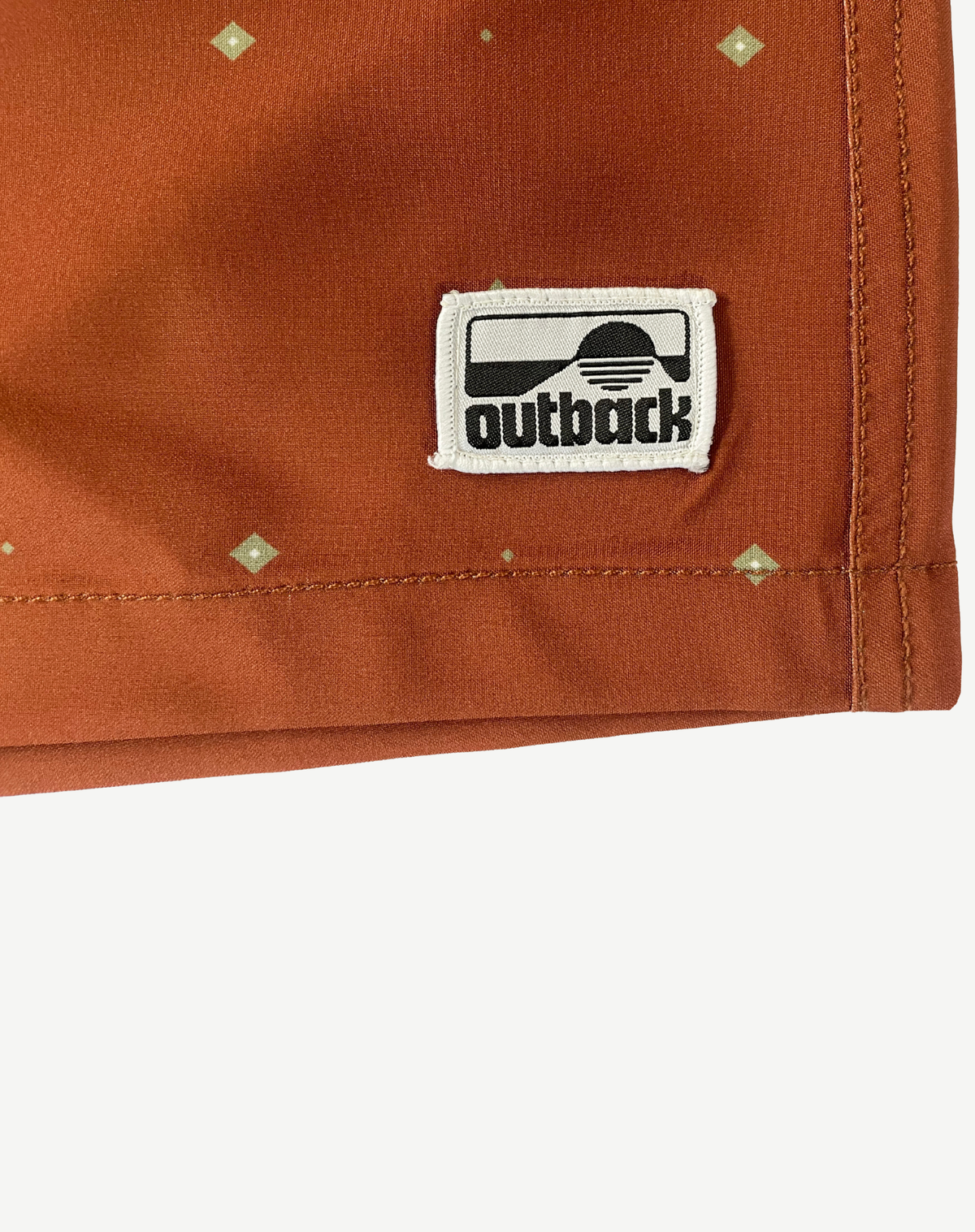 Men's Elastic Waist Boardshorts - Orange Outback Supply Co