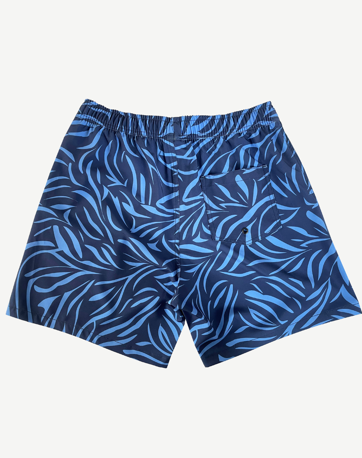 Men's Elastic Waist Boardshorts - Blue Tropical Outback Supply Co