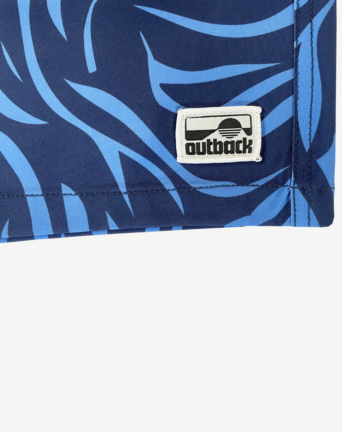 Men's Elastic Waist Boardshorts - Blue Tropical Outback Supply Co