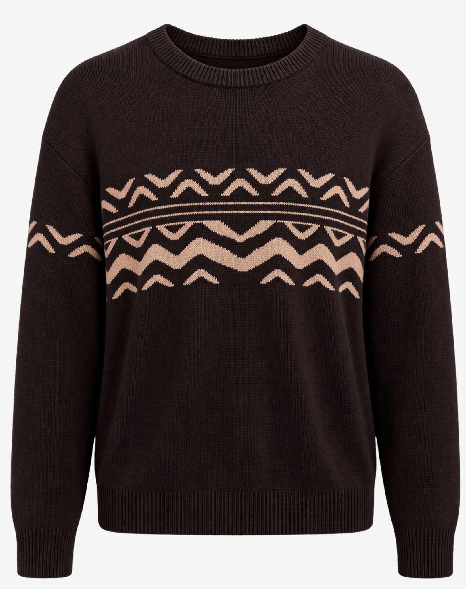 Mens Knit Sweater - Espresso Outback Supply Co
