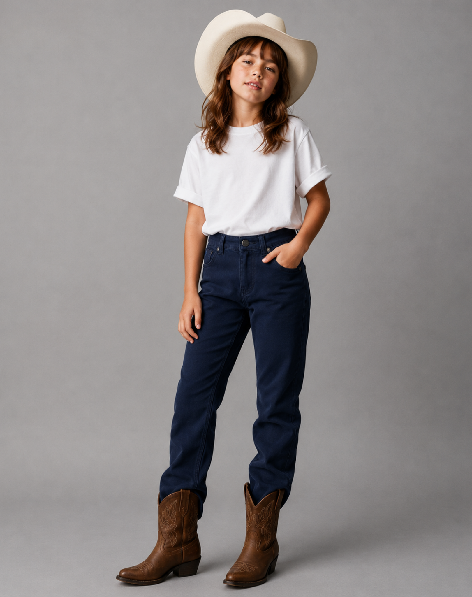 Unisex Kids Navy Moleskin Jeans Outback Supply Co