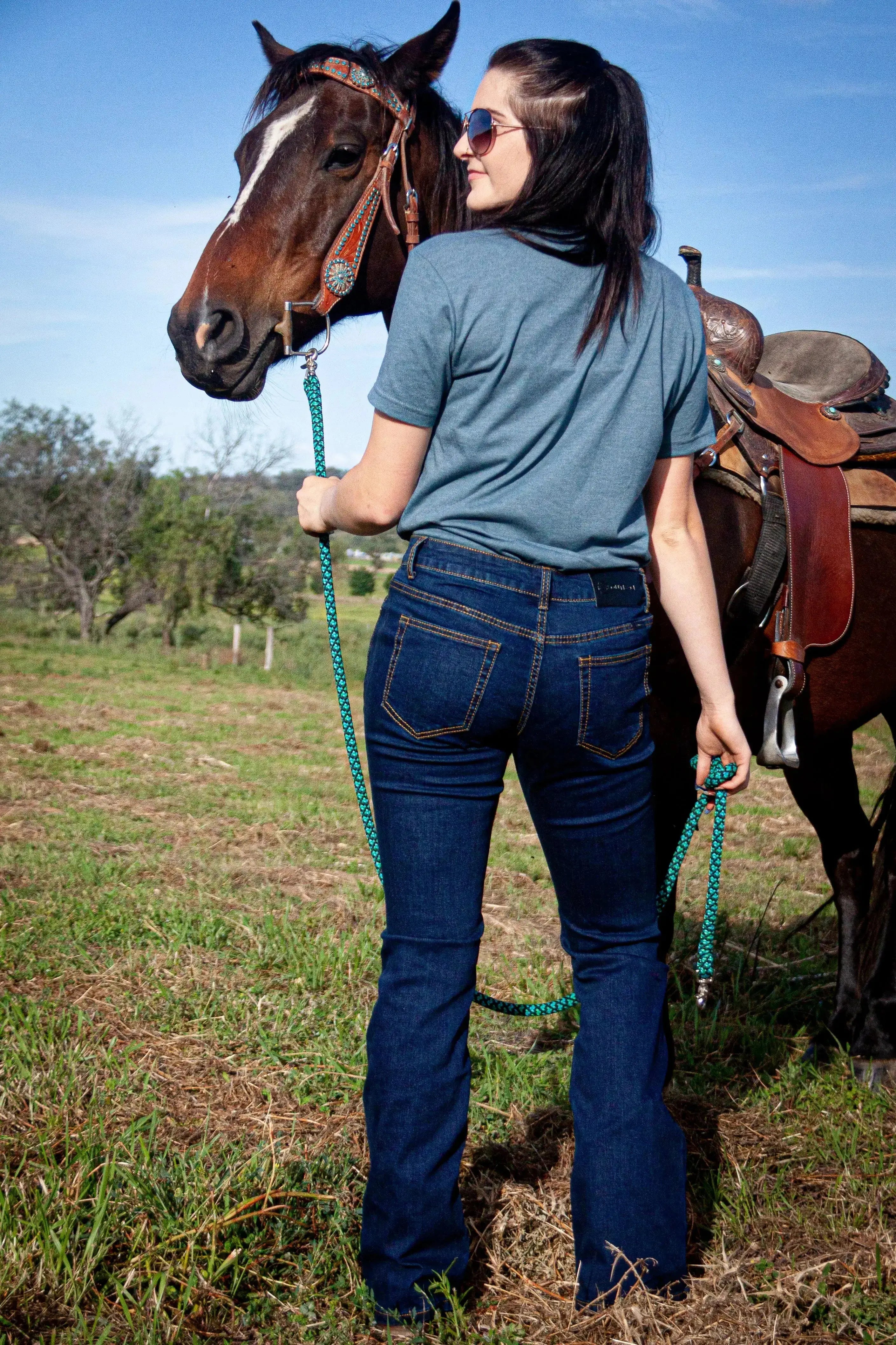 OBFilly 2.0 Blue Dark Rinse Womens Jeans - Boot Cut Outback Supply Co