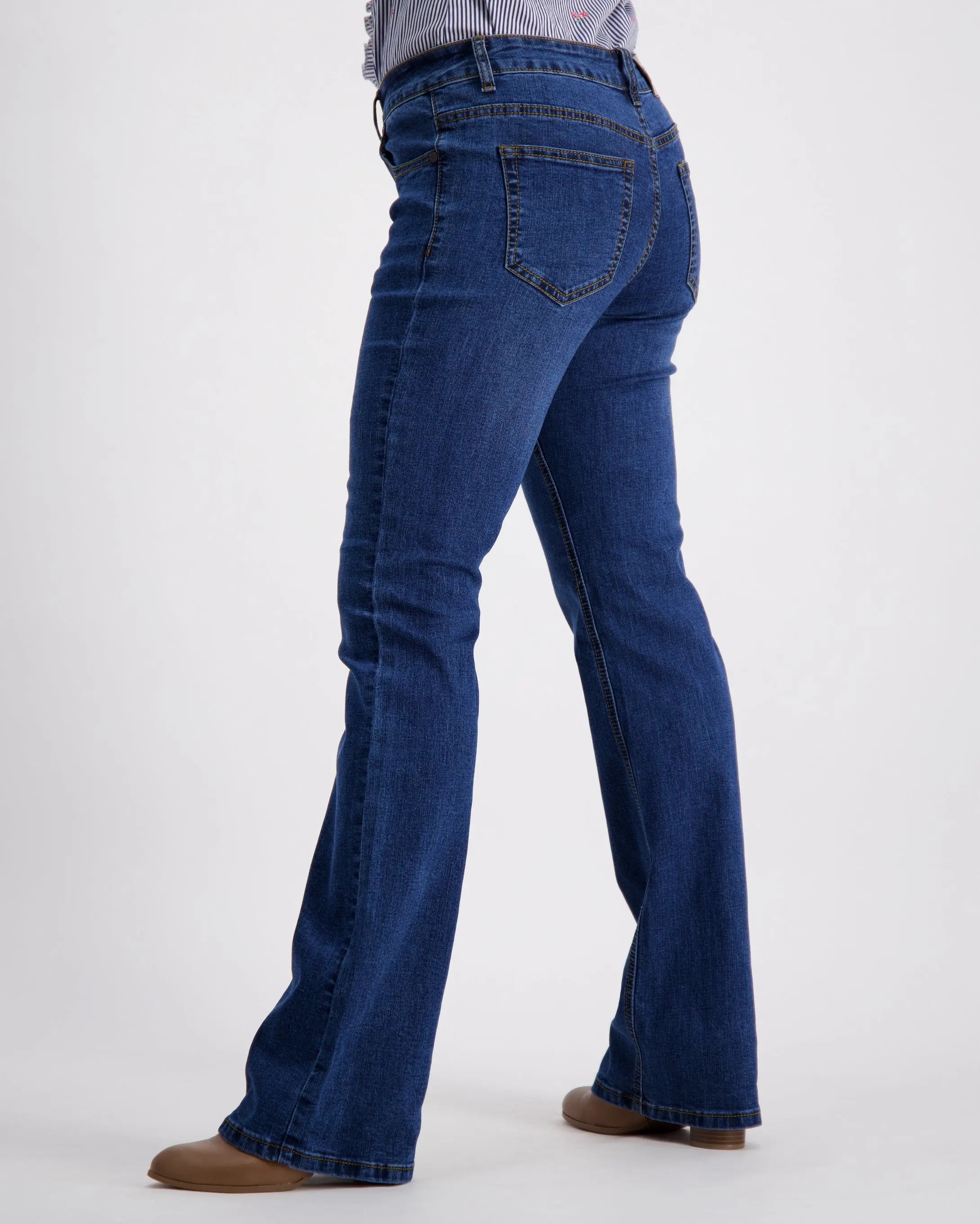 OBFilly 2.0 Blue Stonewash Womens Jeans - Boot Cut Outback Supply Co