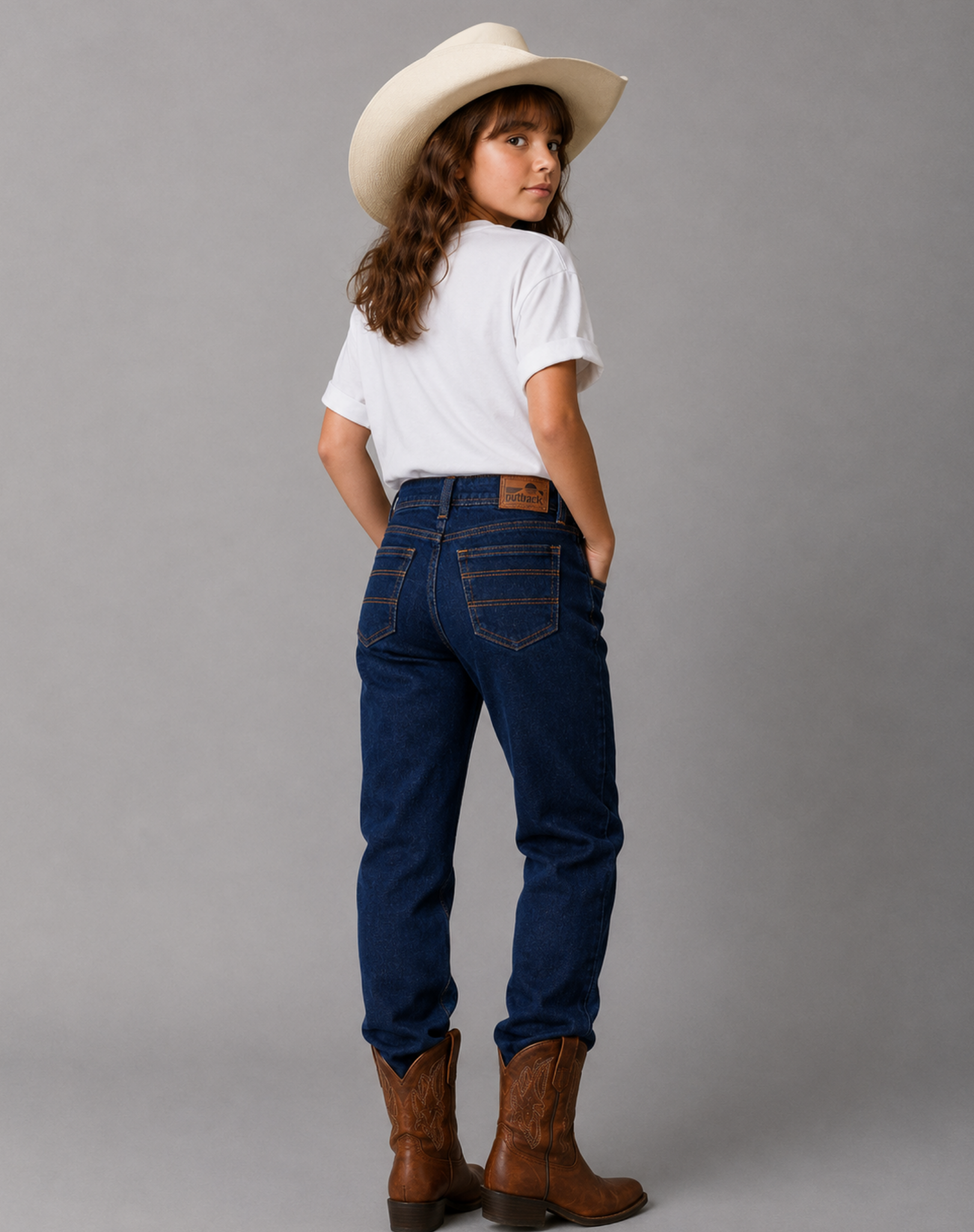 Unisex Kids Blue Stone Denim Jeans Outback Supply Co