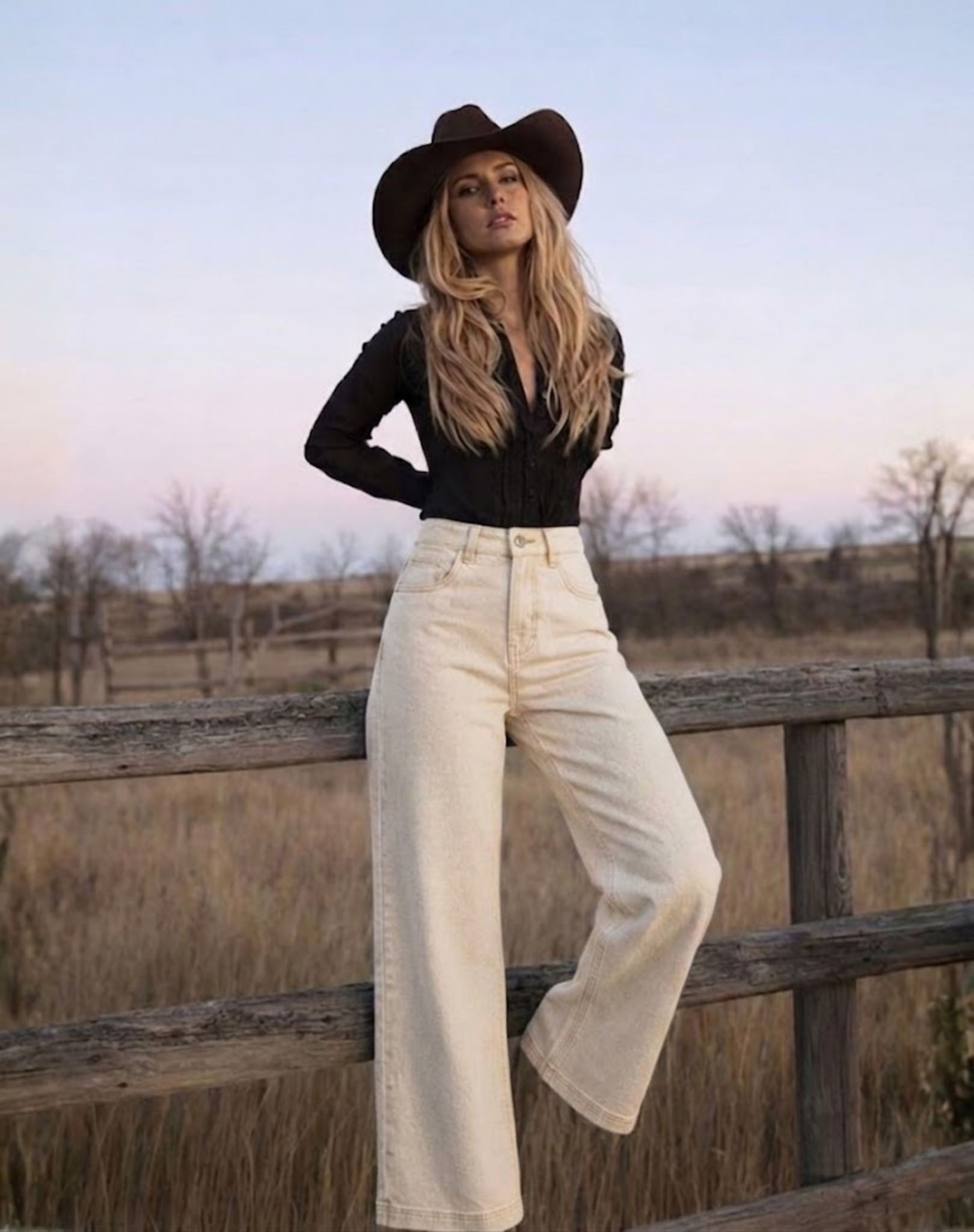 Pinnacles Wide-Leg Jean - Ecru Outback Supply Co
