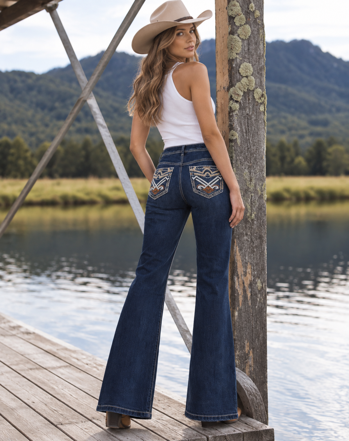 Bega Women’s High Rise Bling Bootcut Jeans Outback Supply Co