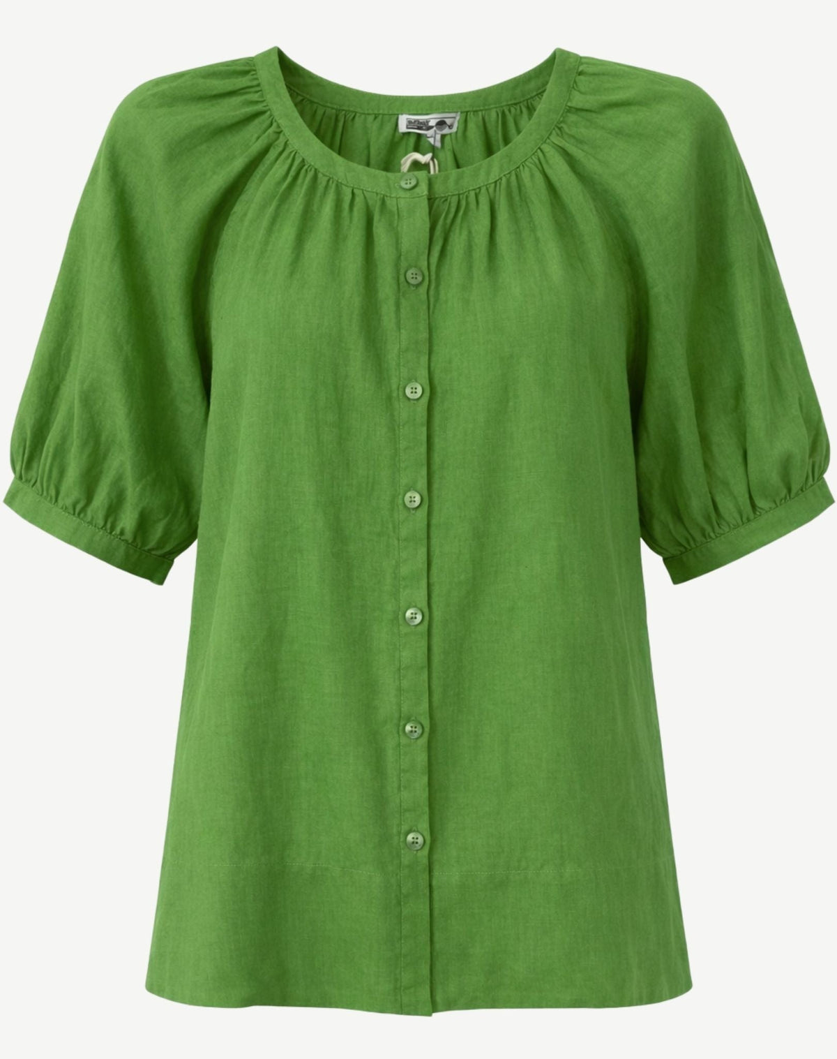 Deep Green Linen Raglan Sleeve Blouse Outback Supply Co