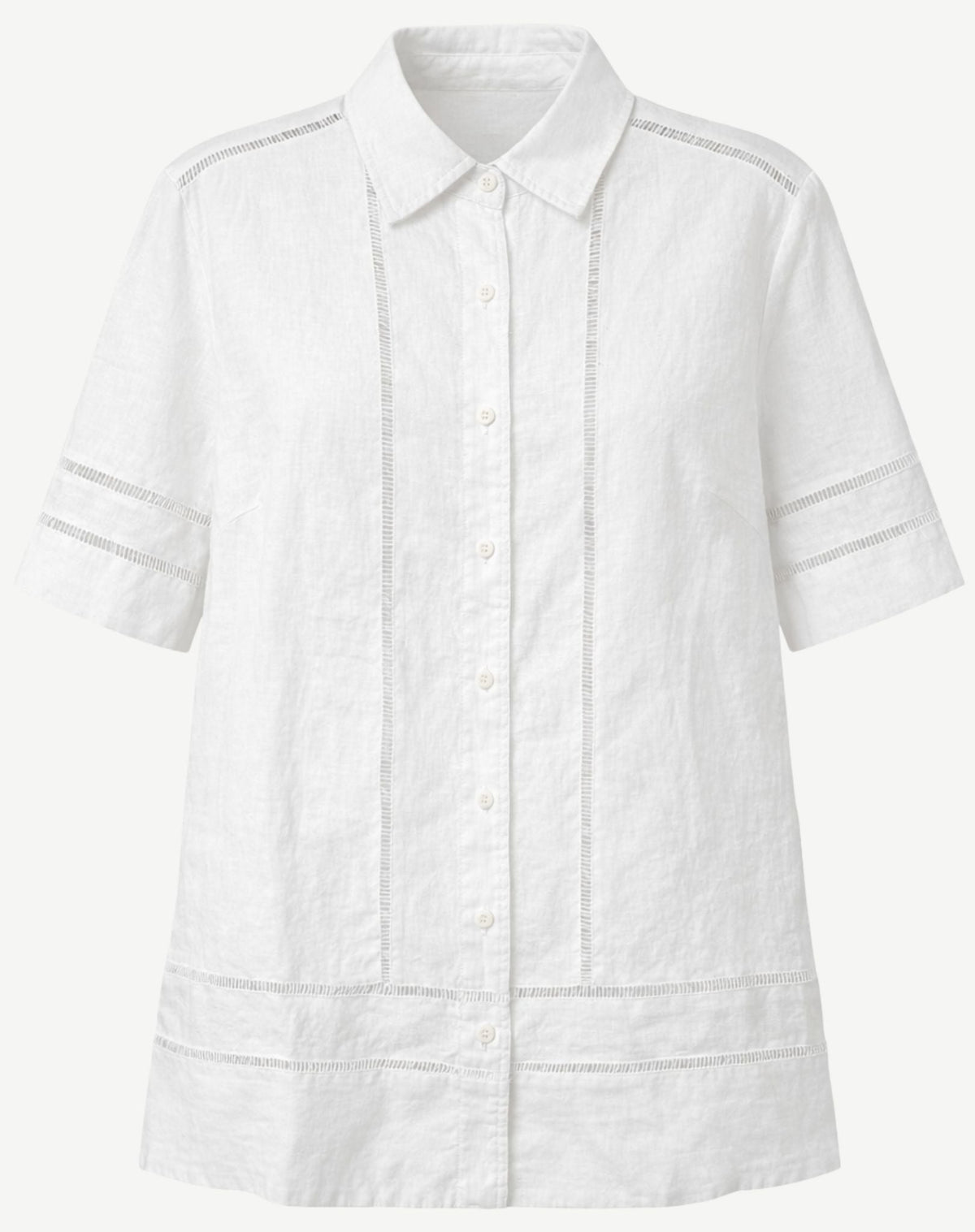 White Linen Open Camp Collar Shirt [Matching Set] Outback Supply Co