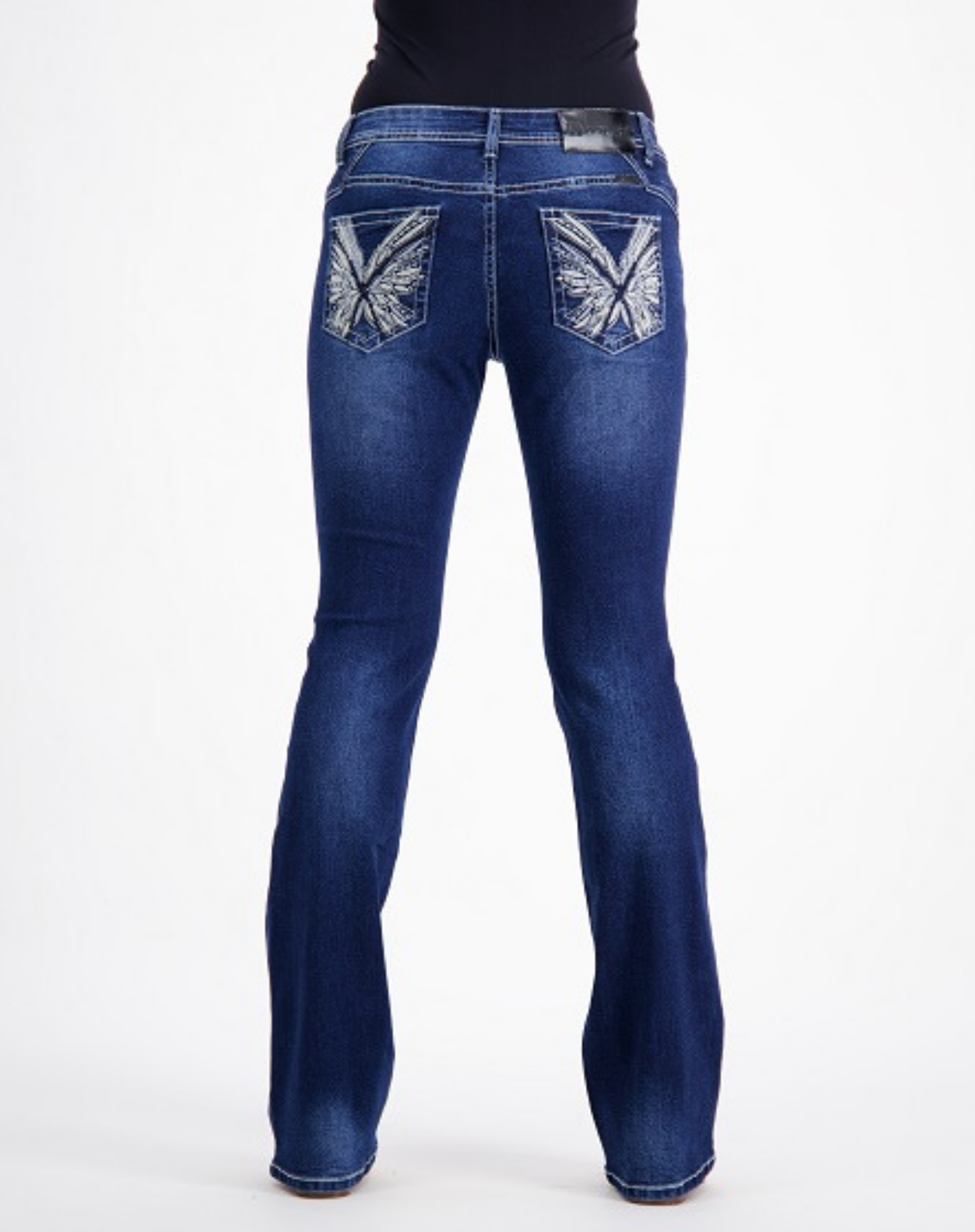 Sadie Western Bling Stretch Bootcut Jeans – Dark Wash Outback Supply Co