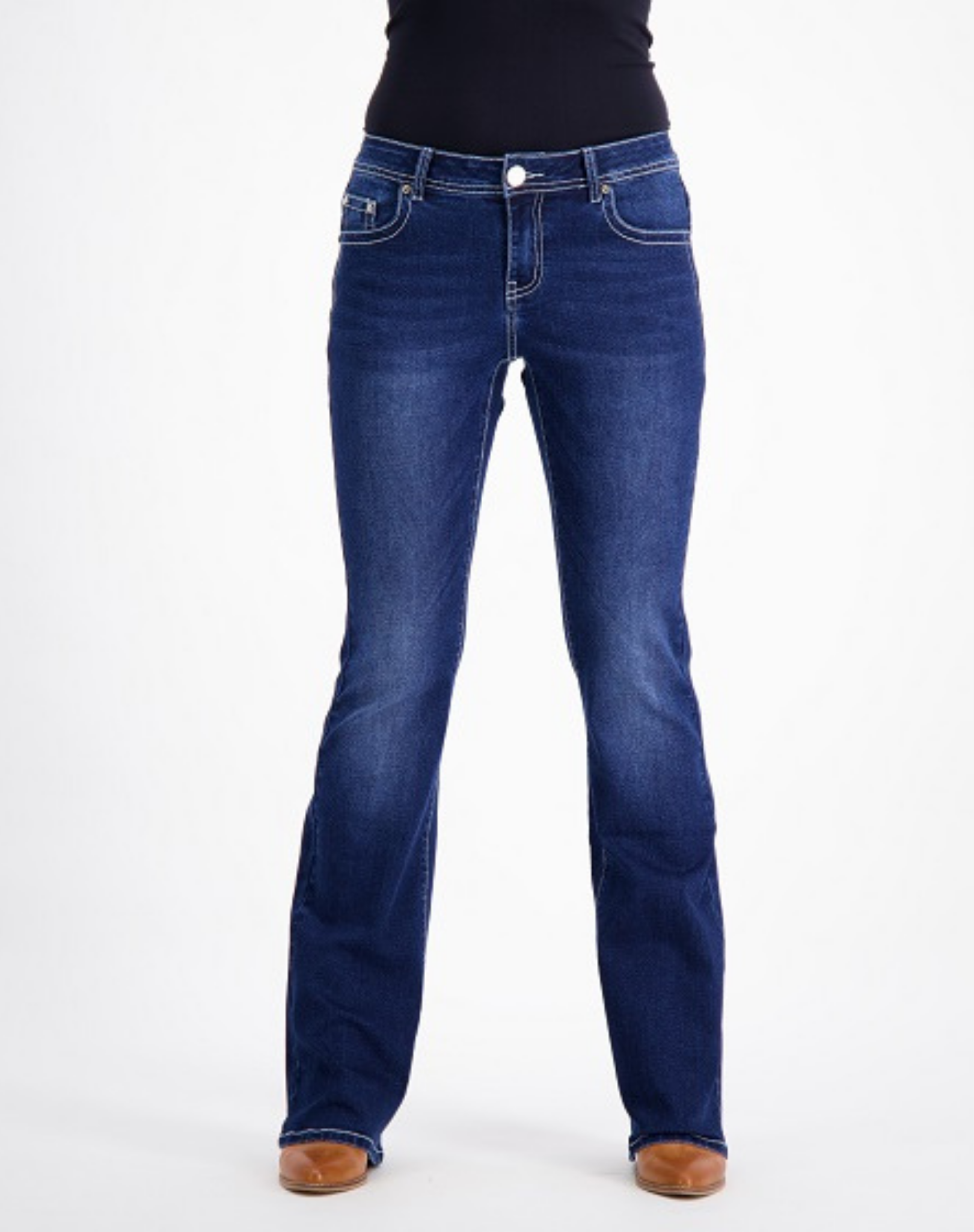 Sadie Western Bling Stretch Bootcut Jeans – Dark Wash Outback Supply Co