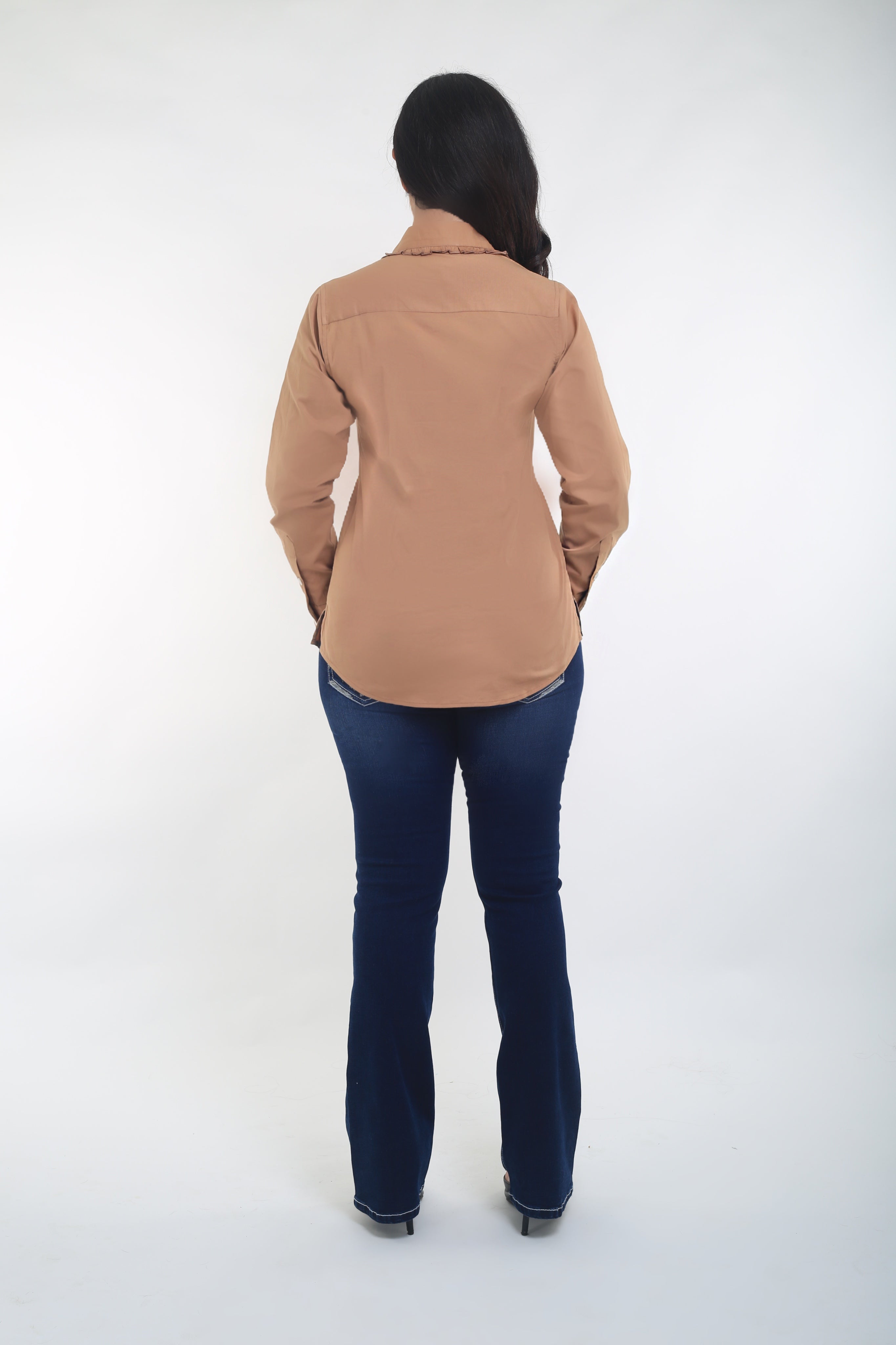 Beige Ruffle Shirt Outback Supply Co