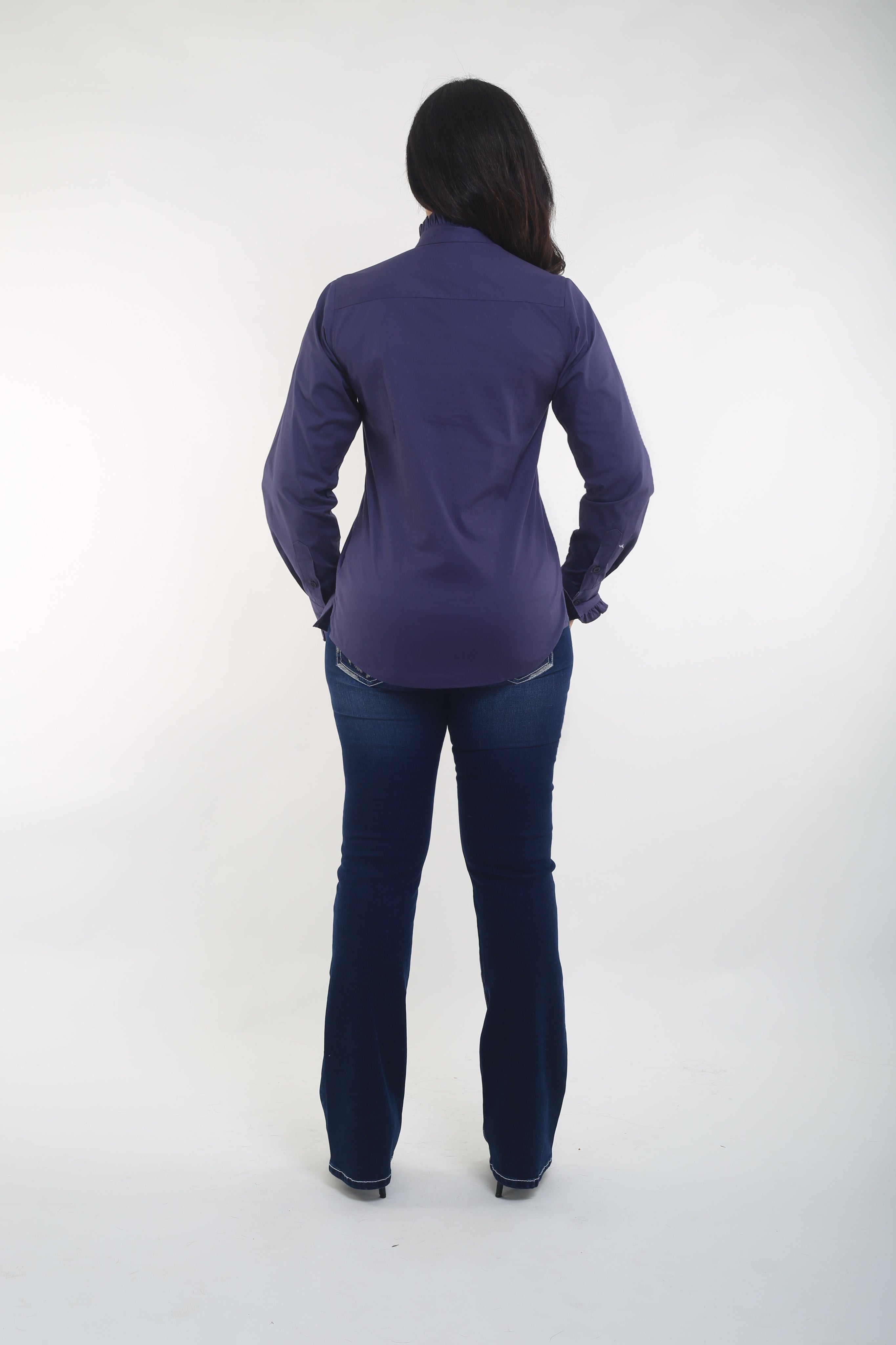 Navy Ruffle Shirt Outback Supply Co