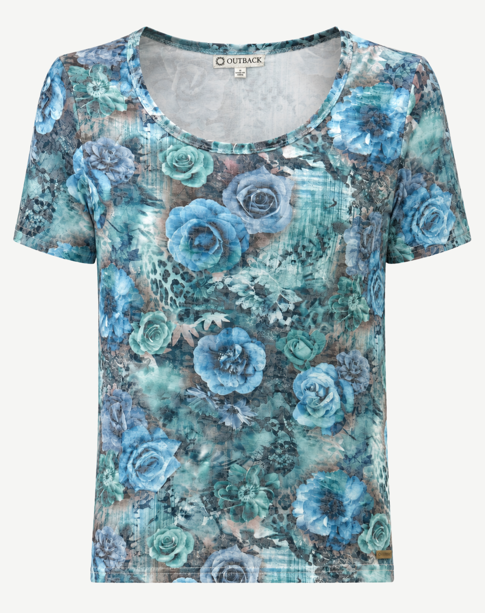 Emmanuel Blue Floral Print Tee Outback Supply Co