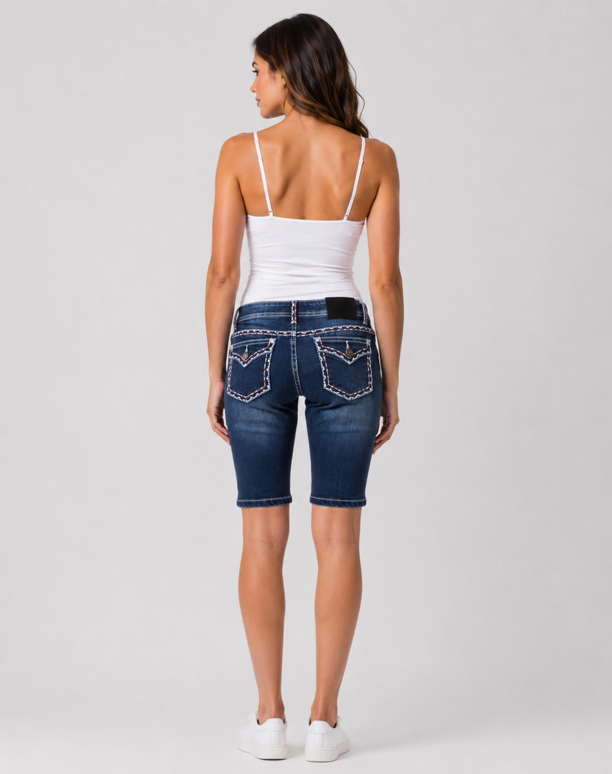Bonny Women’s Fitted Bermuda Denim Shorts – Indigo Outback Supply Co