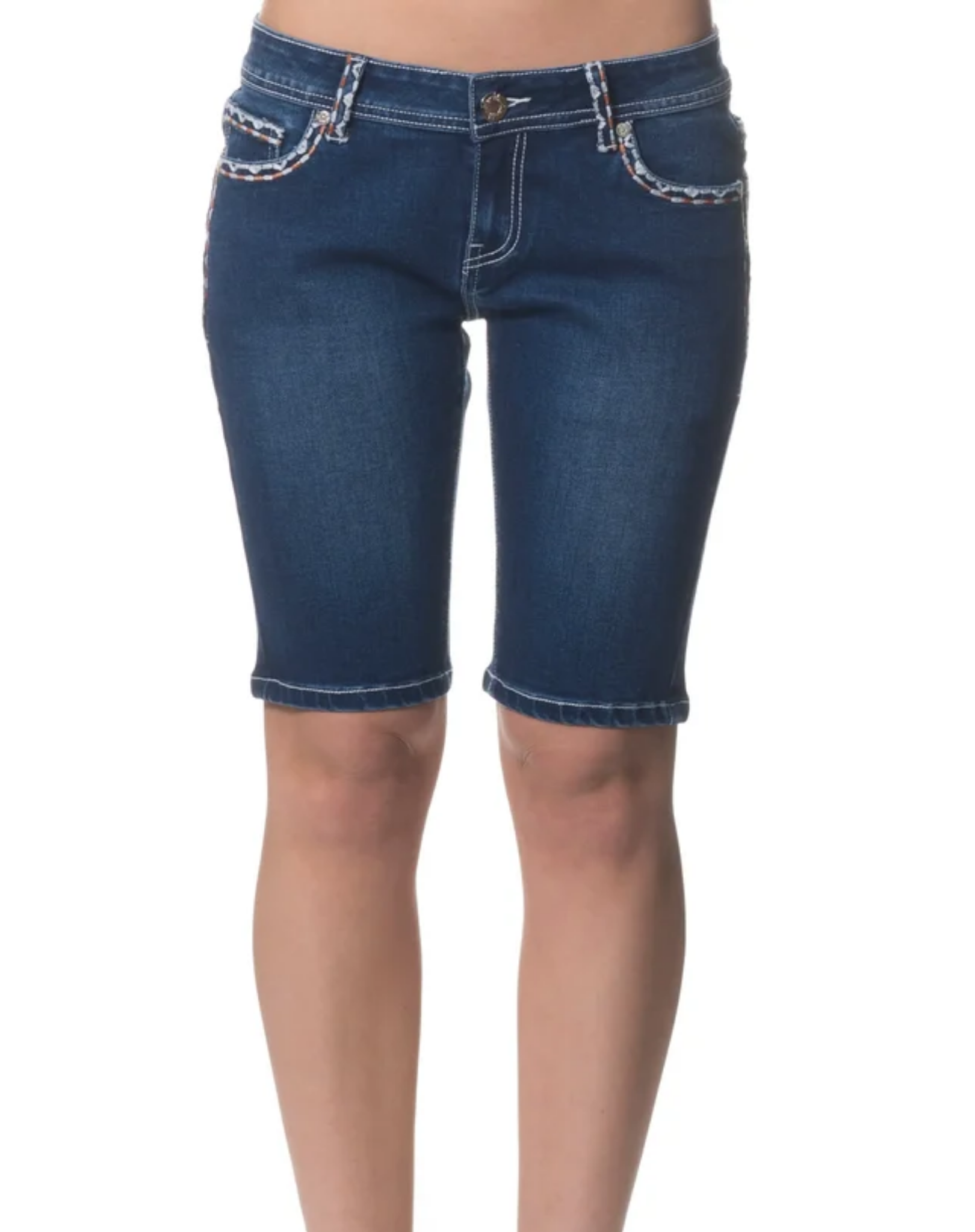 Bonny Women’s Fitted Bermuda Denim Shorts – Indigo Outback Supply Co