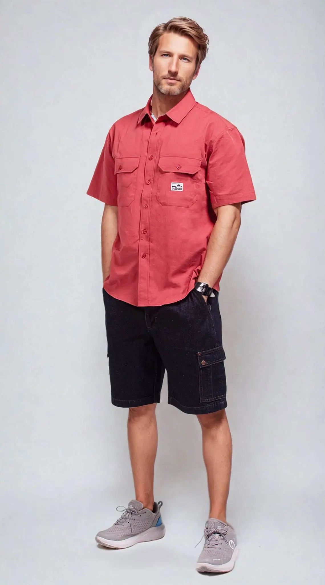 Outback Fusion Cargo Shorts - Denim Outback Supply Co