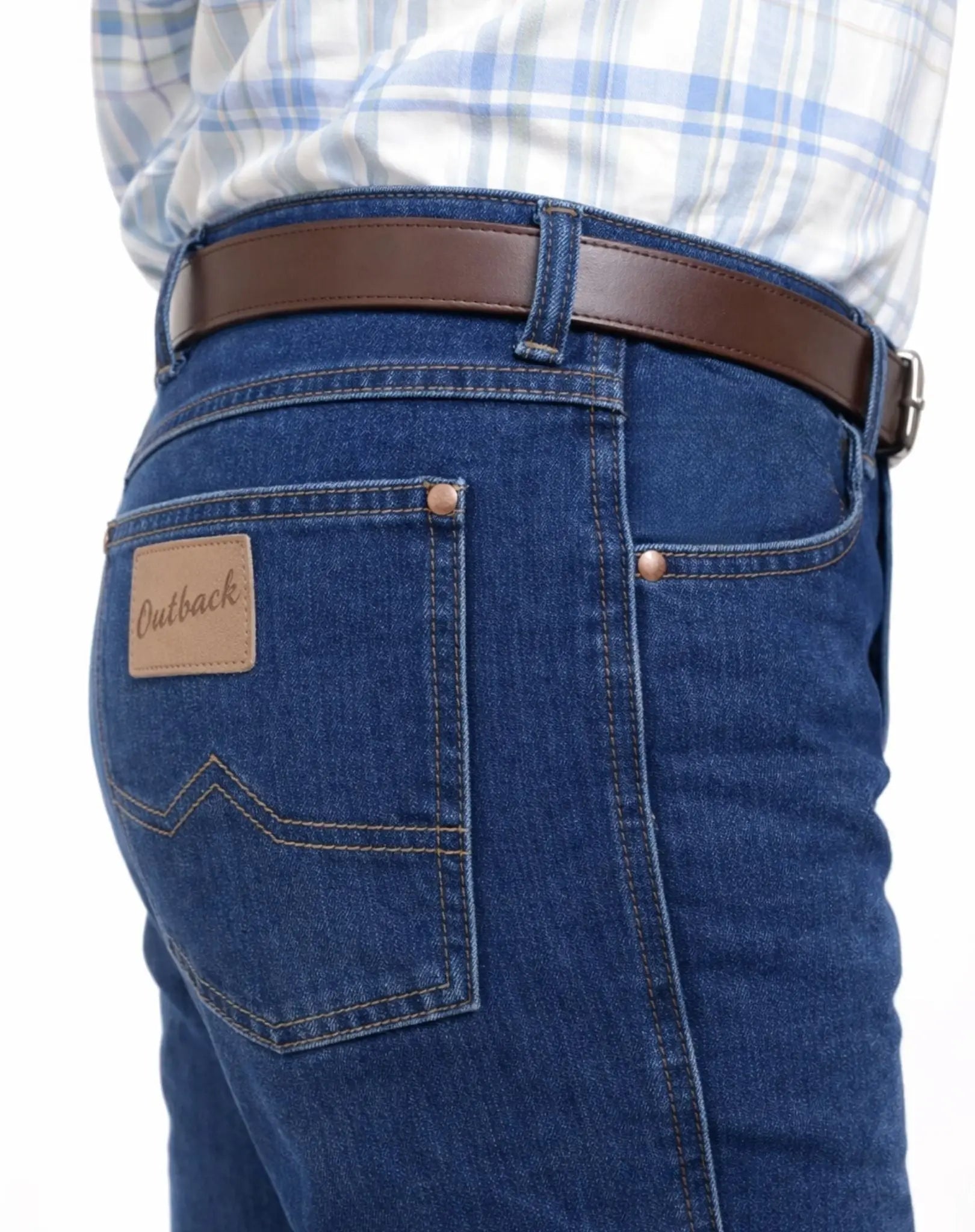 Outback Mens Rugged Stretch Jeans - 34"LEG Outback Supply Co