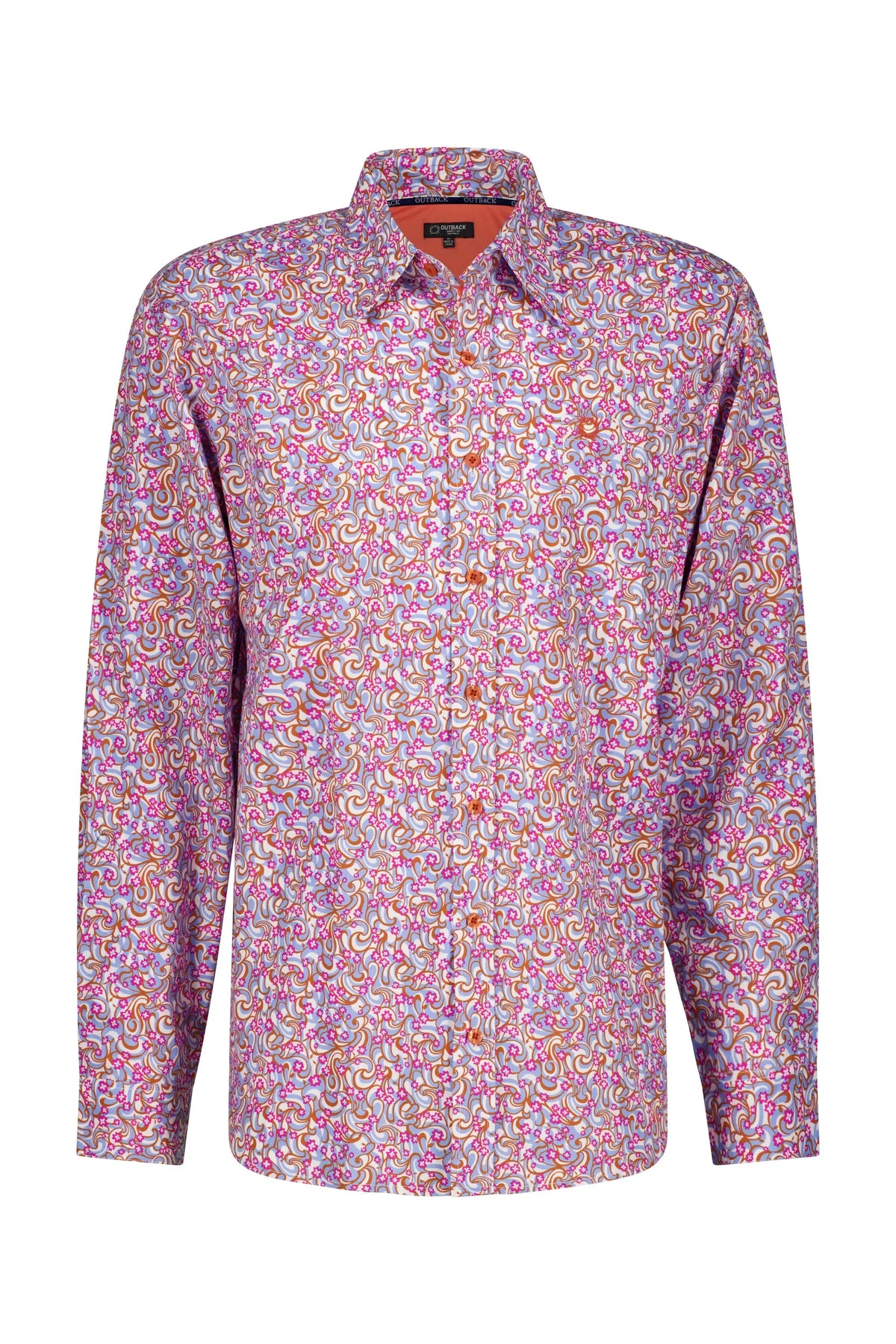 Pink Orange Classic Cotton Shirt Outback Supply Co