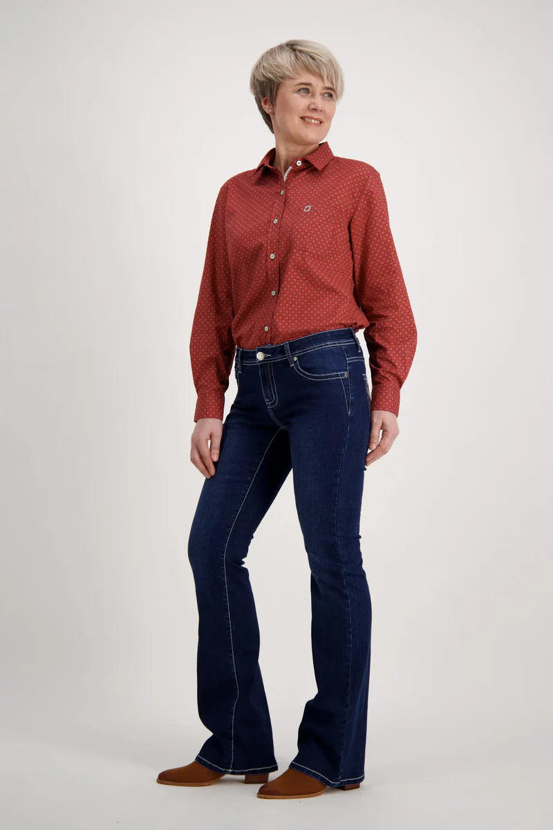 Red Grey Classic Cotton Shirt Outback Supply Co