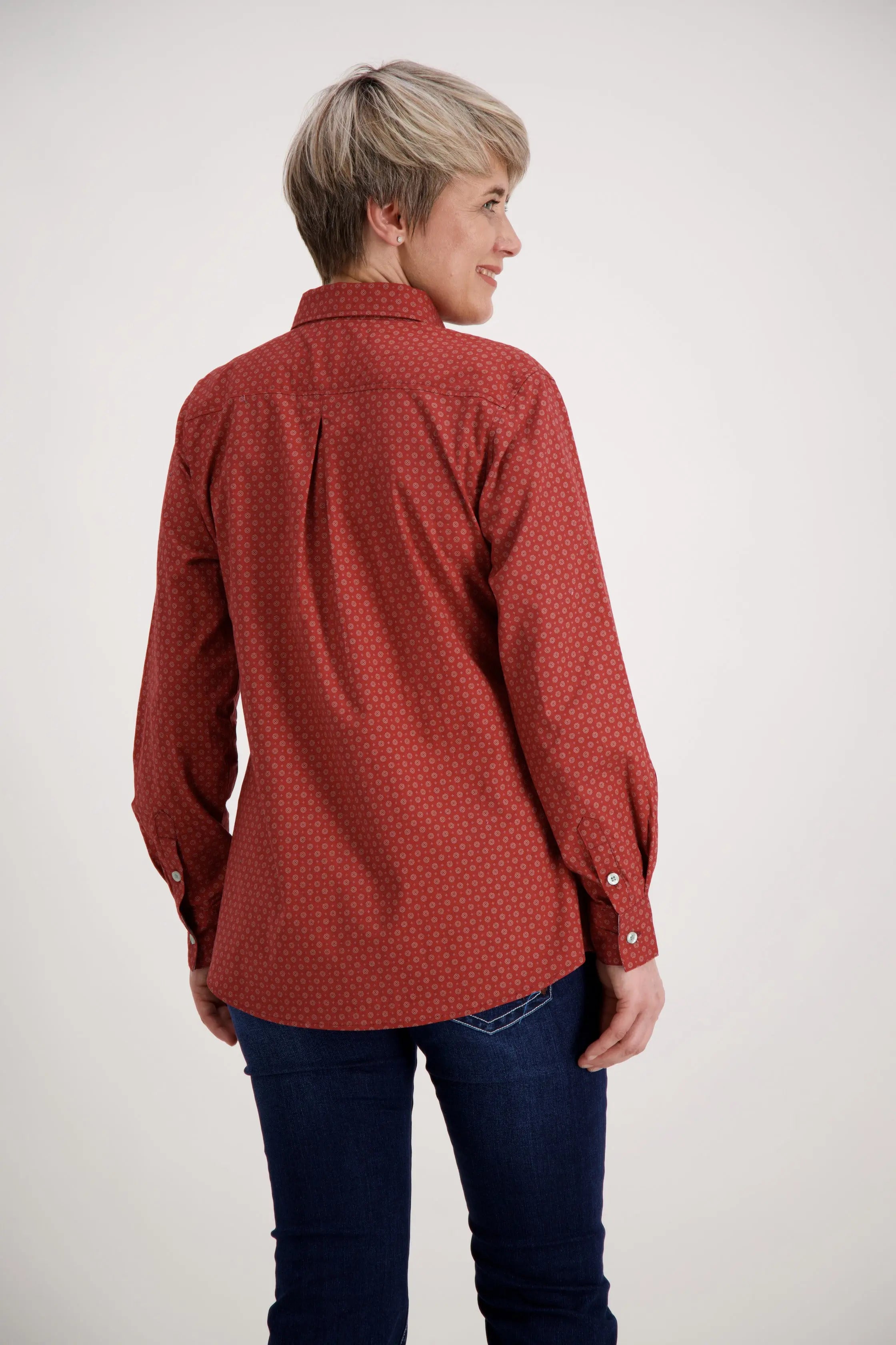Red Grey Classic Cotton Shirt Outback Supply Co