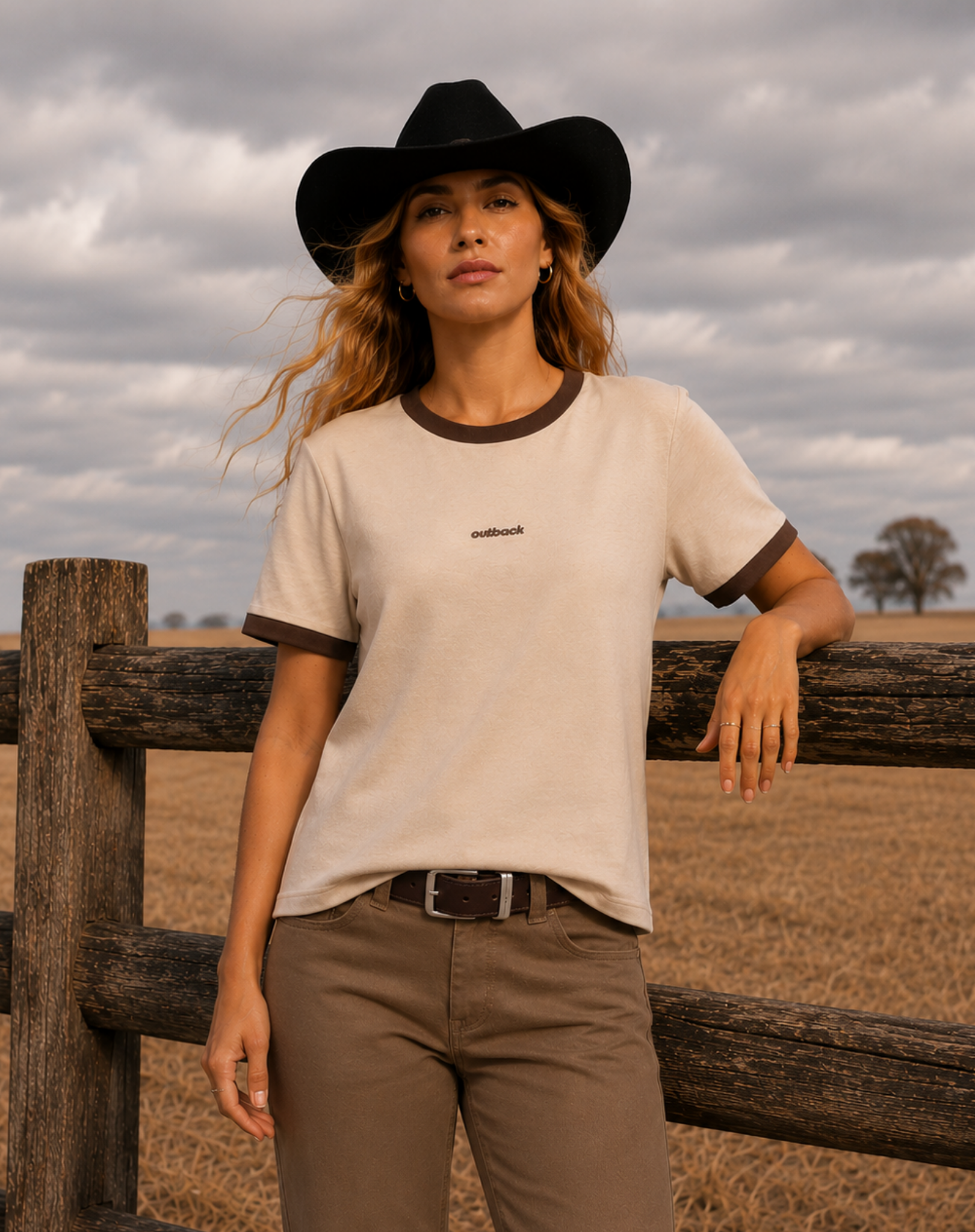 Wildwave Tee - Beige Outback Supply Co