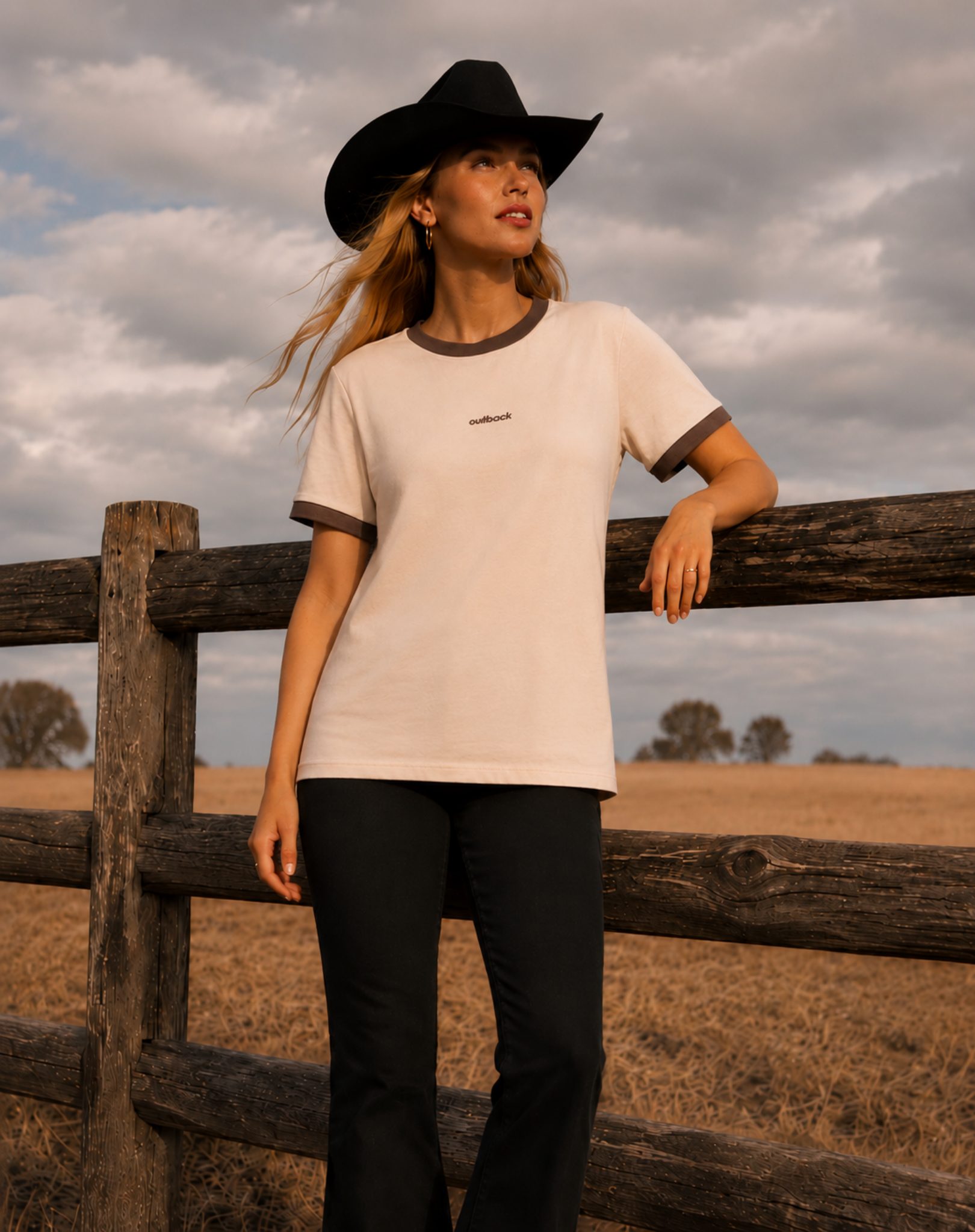 Wildwave Tee - Beige Outback Supply Co