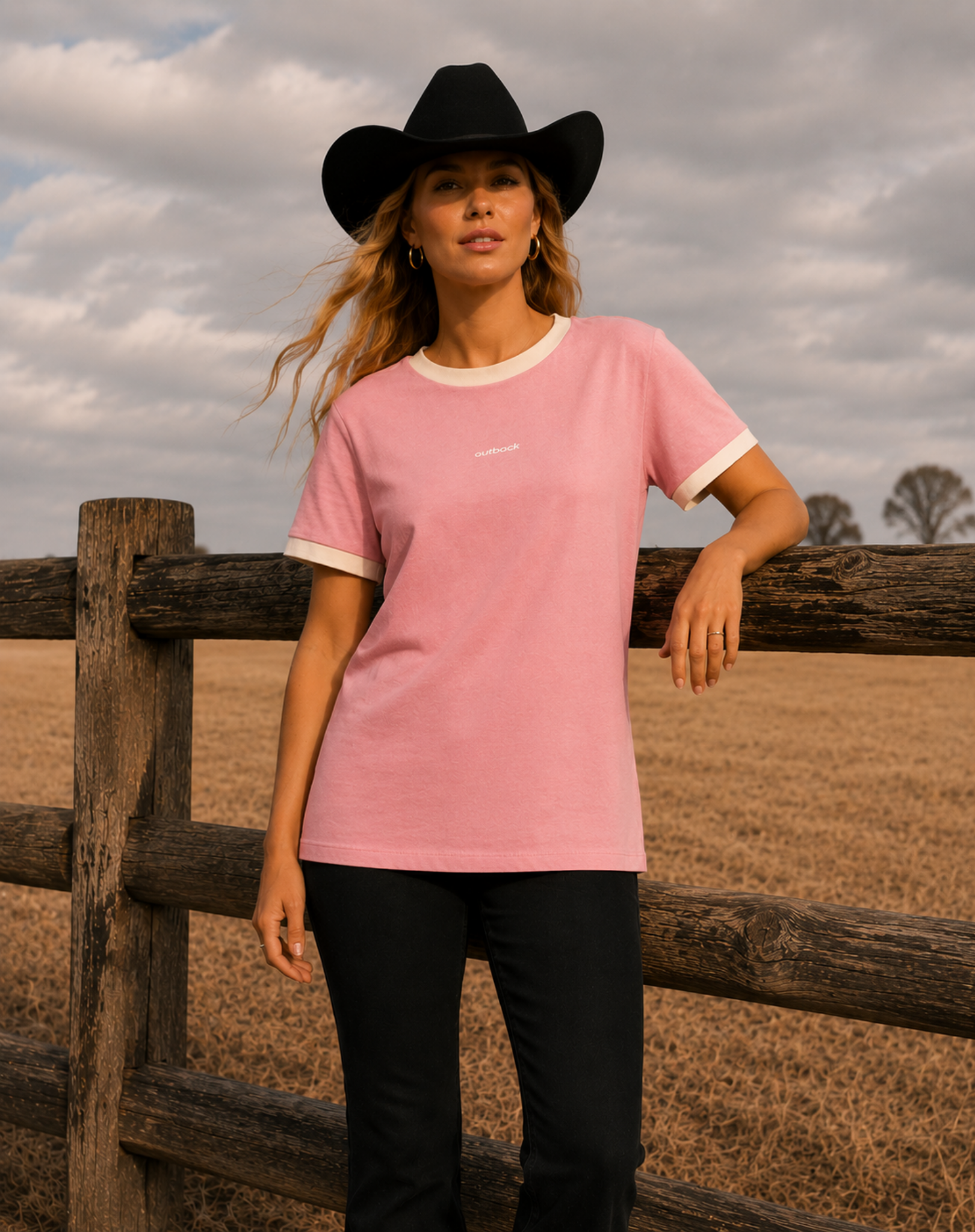 Wildwave Tee - Peach Outback Supply Co