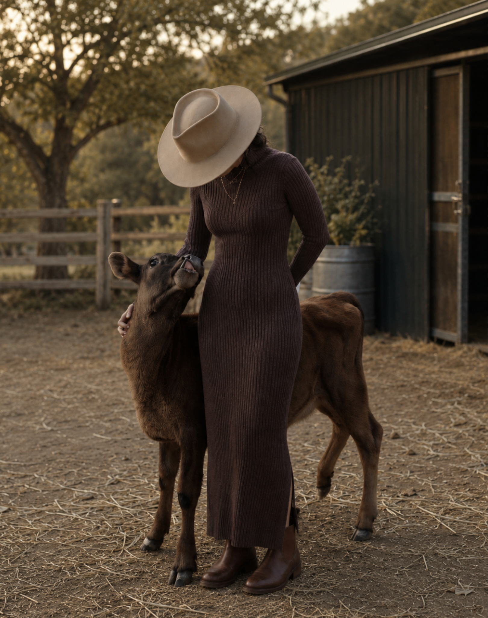 Womens Knit Dress - Espresso Outback Supply Co
