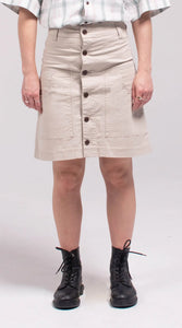 Yarra A-Line Denim Skirt - Ecru Outback Supply Co