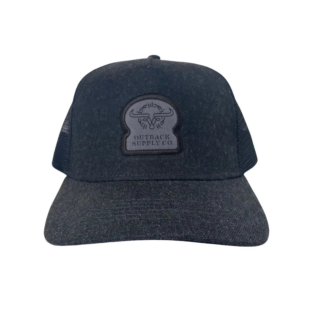 Black Trucker Cap Outback Supply Co