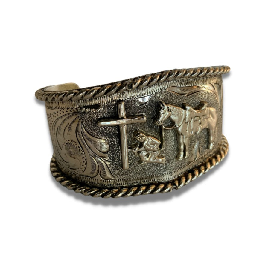 Rodeo style Silver Cuff Bracelet - A1 Outback Supply Co