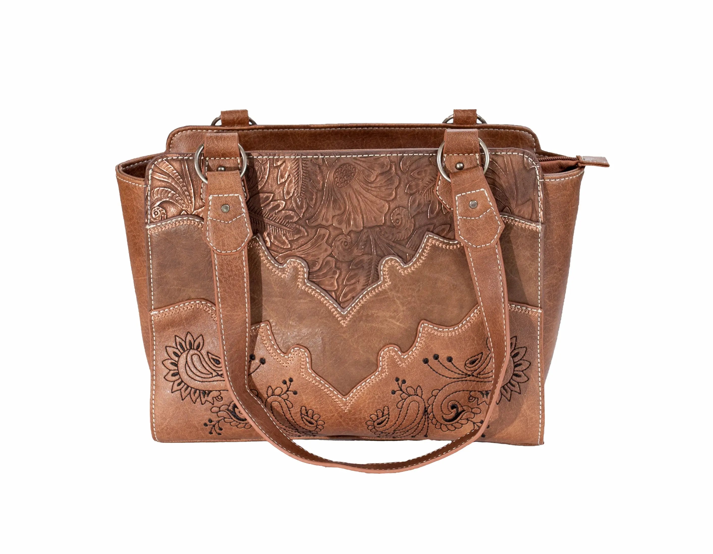 Brown Faux Leather Handbag - Western Style Outback Supply Co