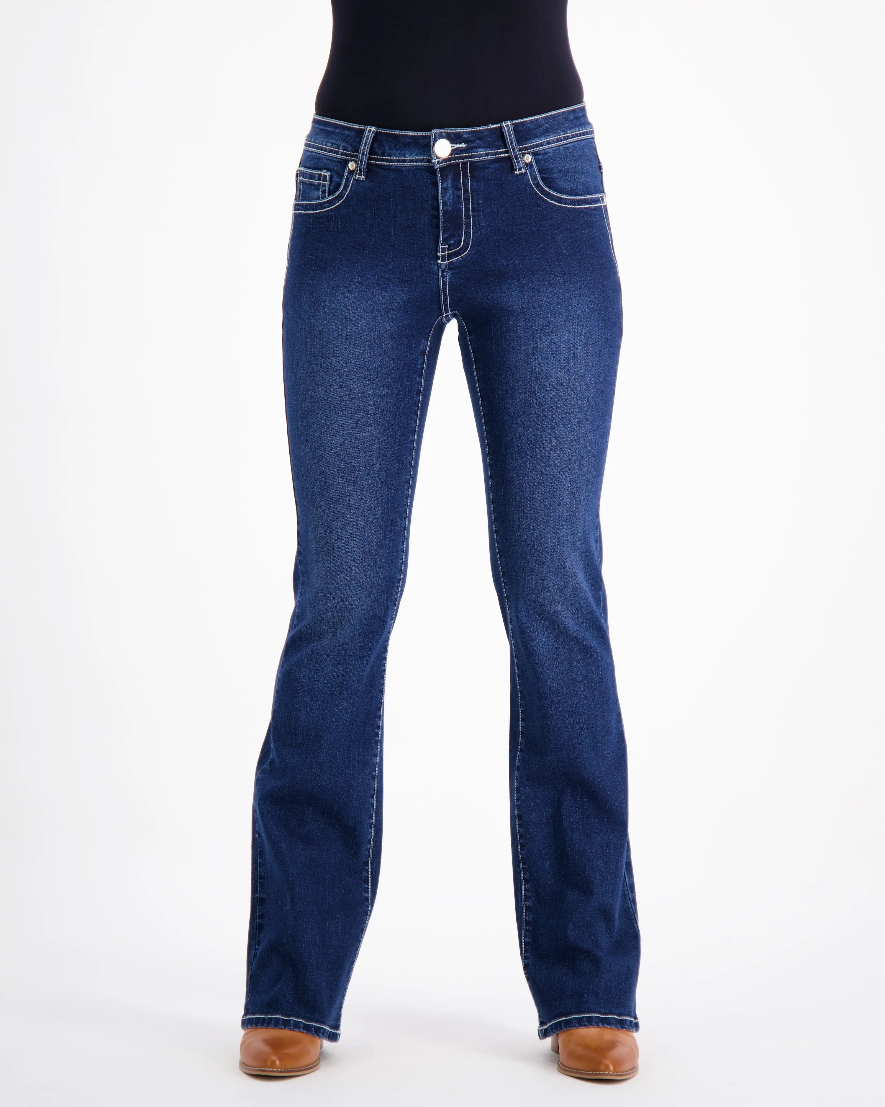 Stretch Denim Jeans Boot cut Western Style 